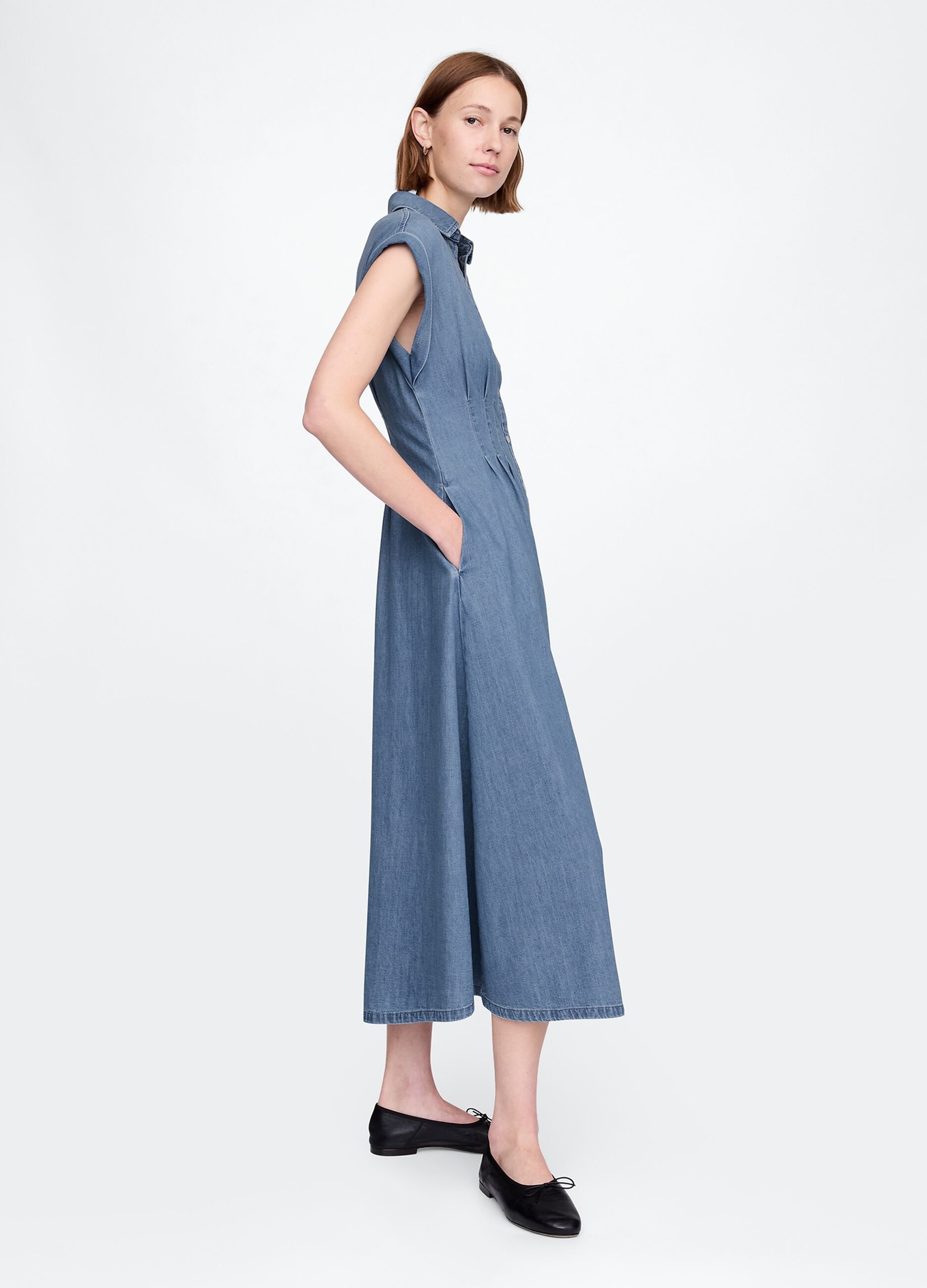 Abito lungo in denim Gap_1