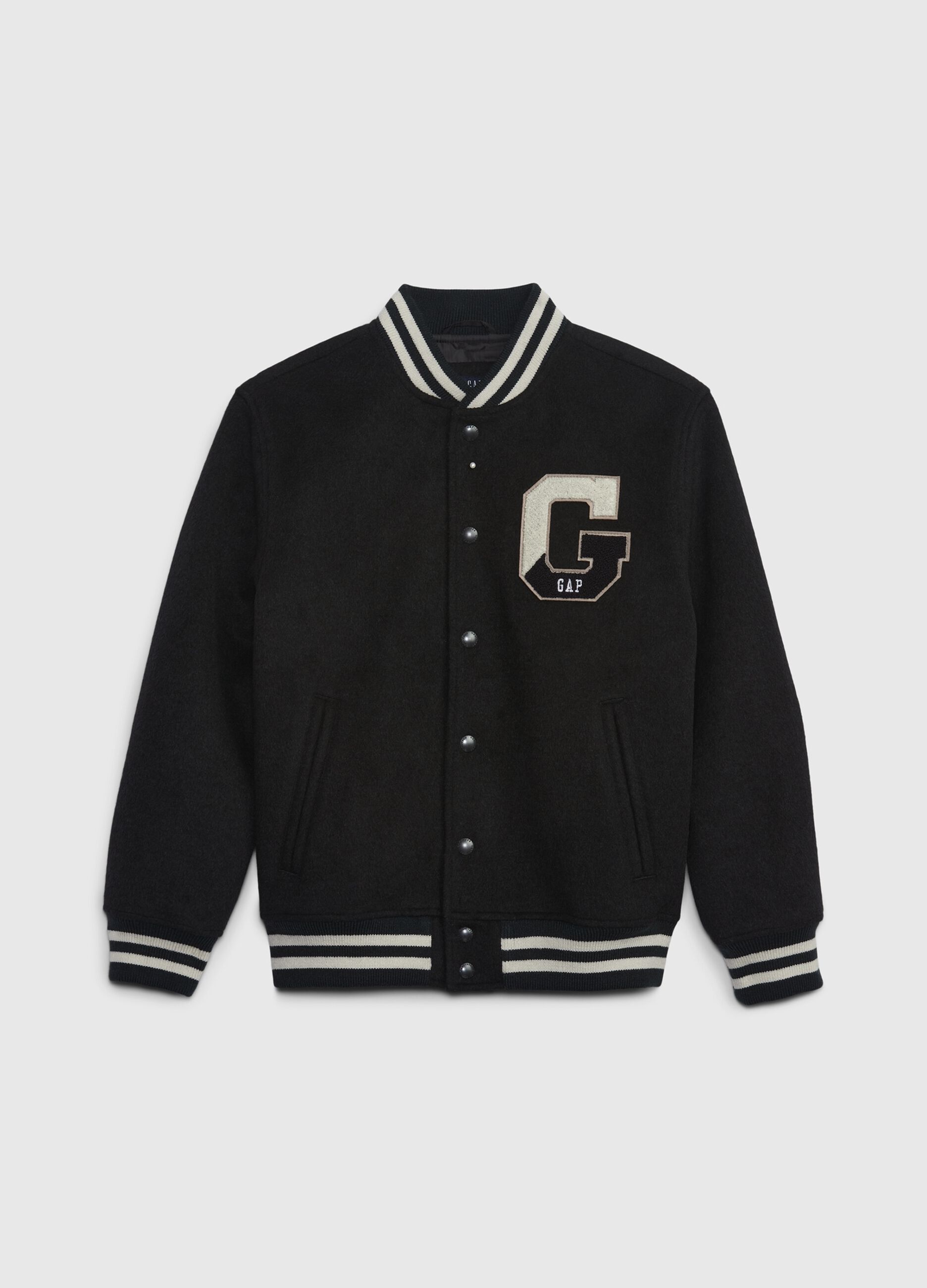 Bomber jacket with logo patch_1
