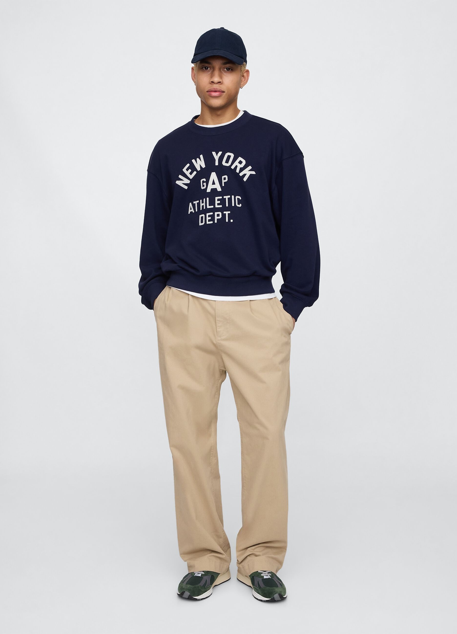 Felpa blu con scritta Gap Athletic_1