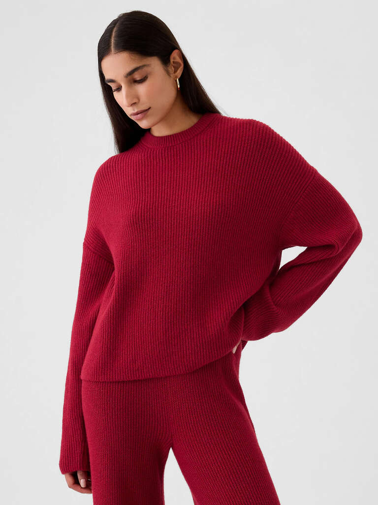 Pullover con lavorazione a coste inglesi
