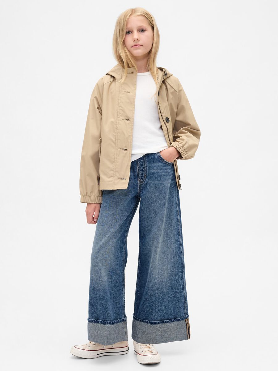 Jeans ampi in denim per bambina Bambina_0
