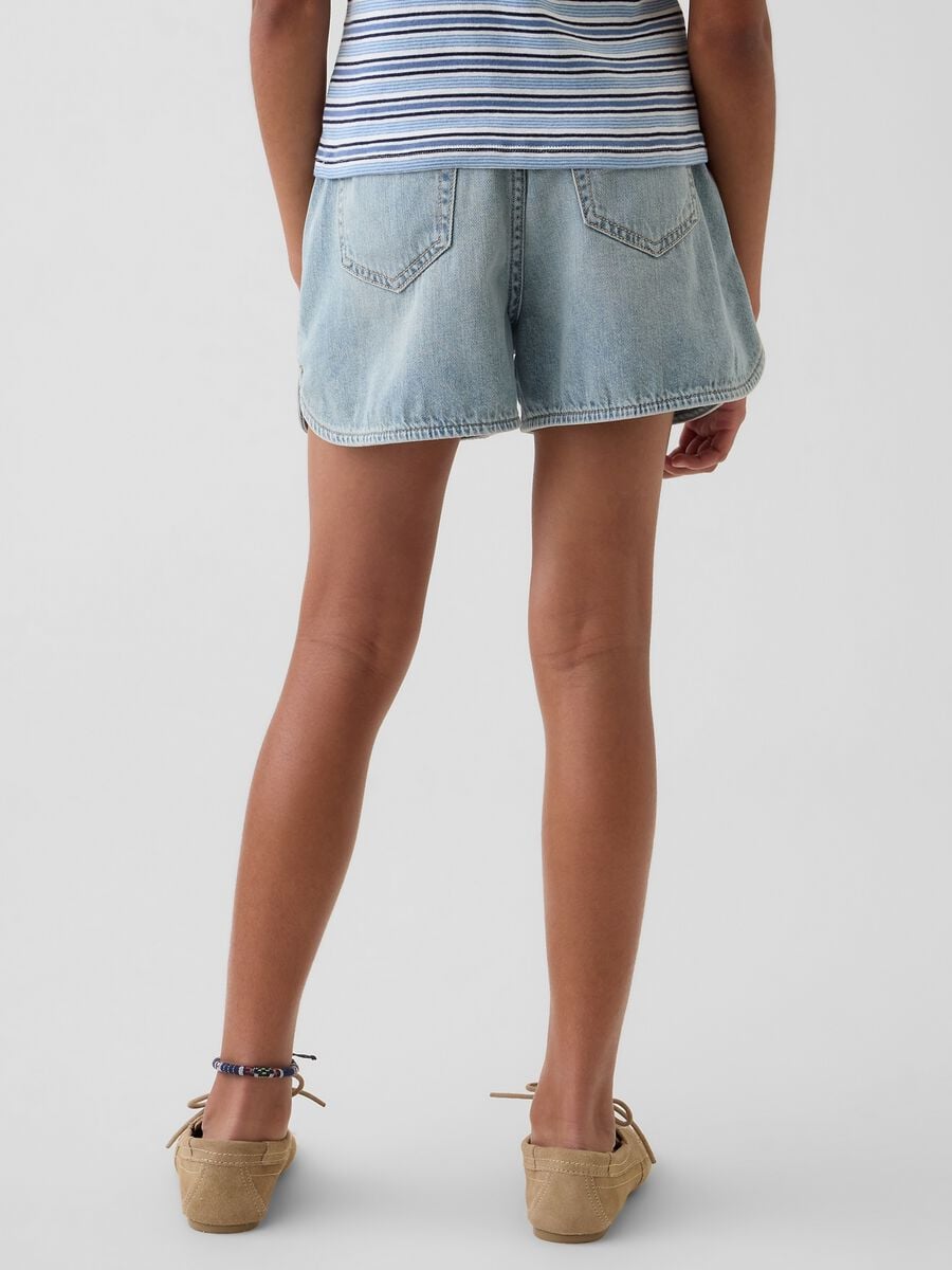 Pure cotton denim shorts Girl_2