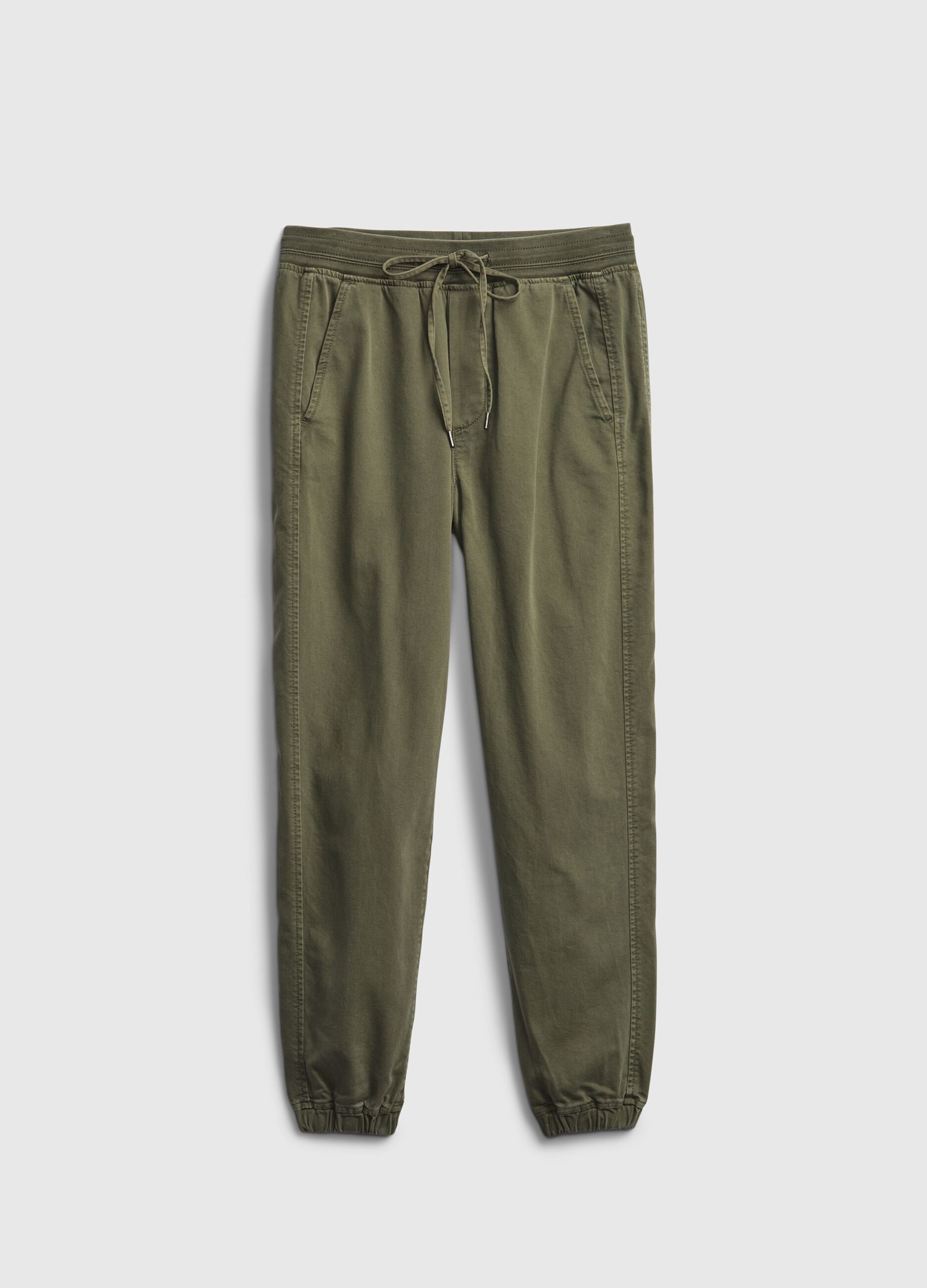 Canvas joggers with drawstring_4