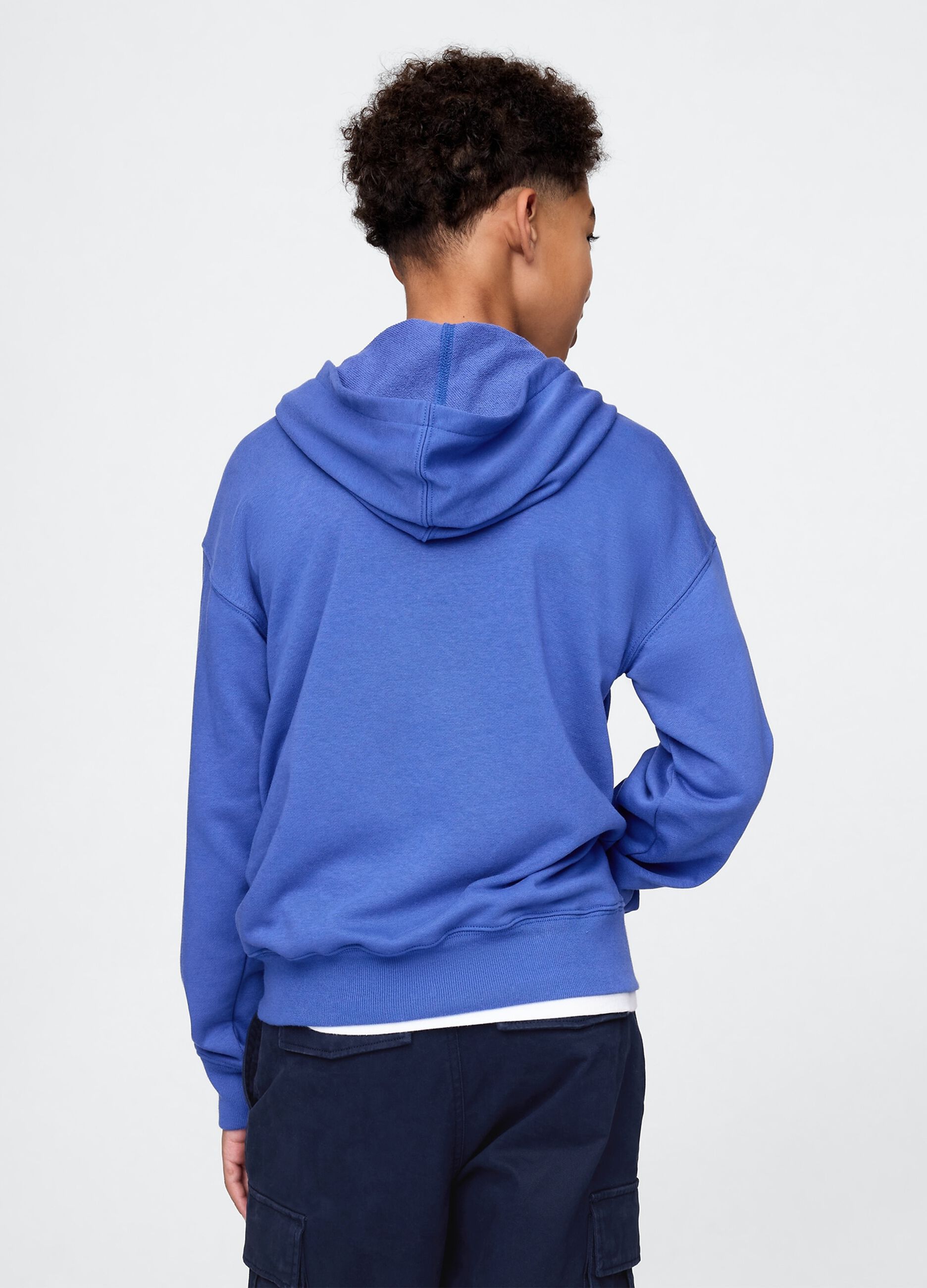 Felpa con cappuccio blu logo GAP_1