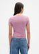 Short-sleeve pink stretch T-shirt_2