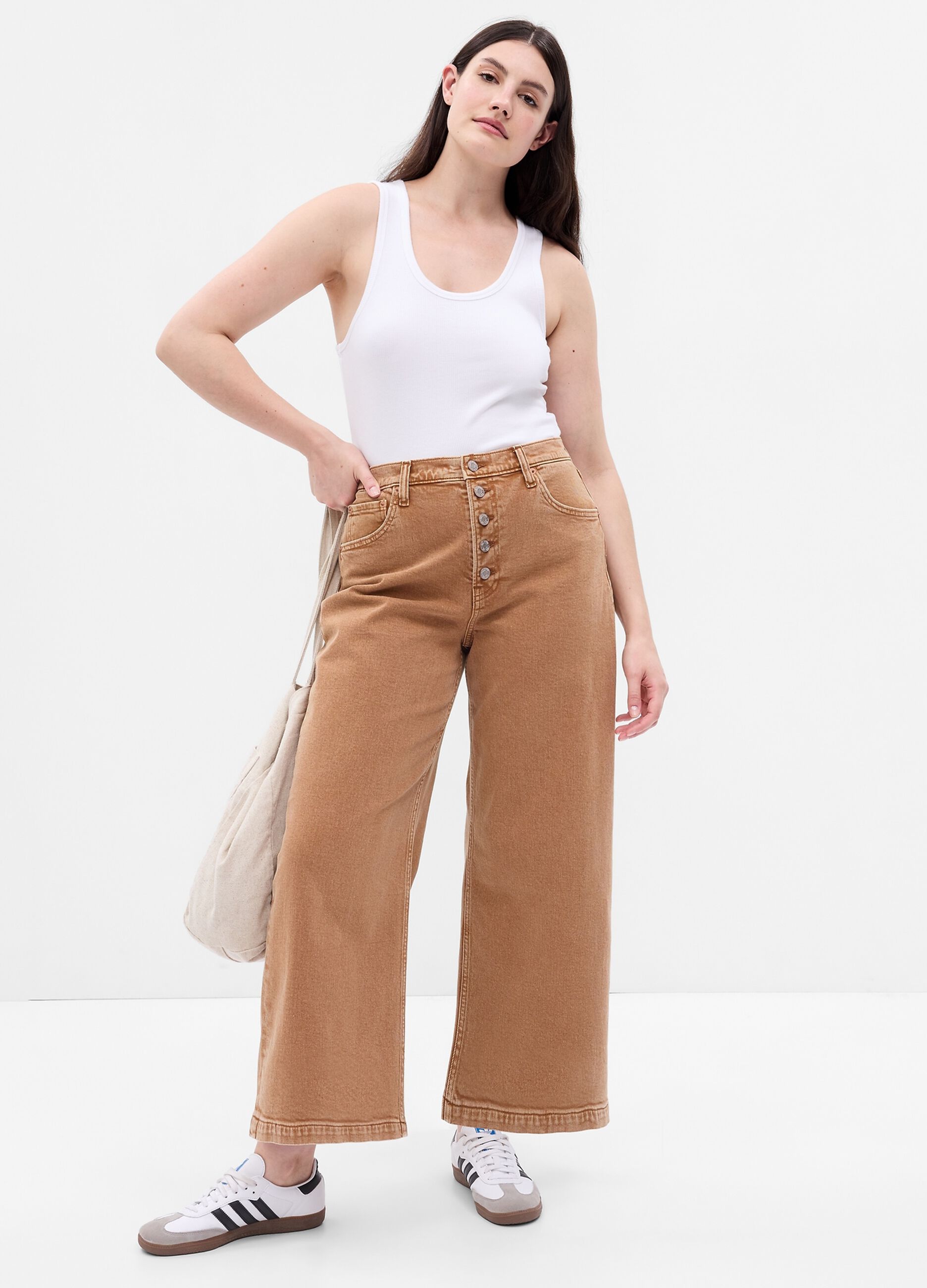 Wide-leg high-rise jeans with buttons_3