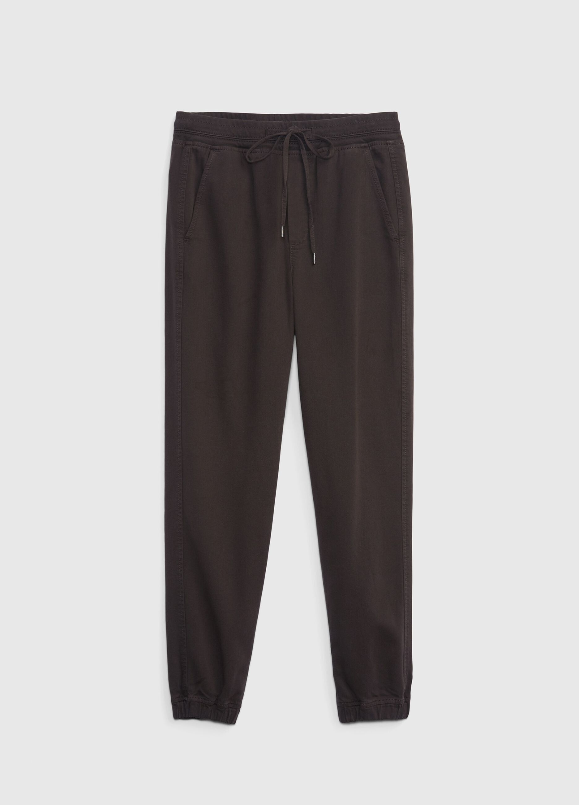Cotton and Lyocell joggers with drawstring