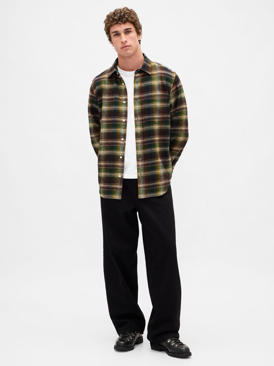 Camicia a maniche lunghe in cotone Uomo_2