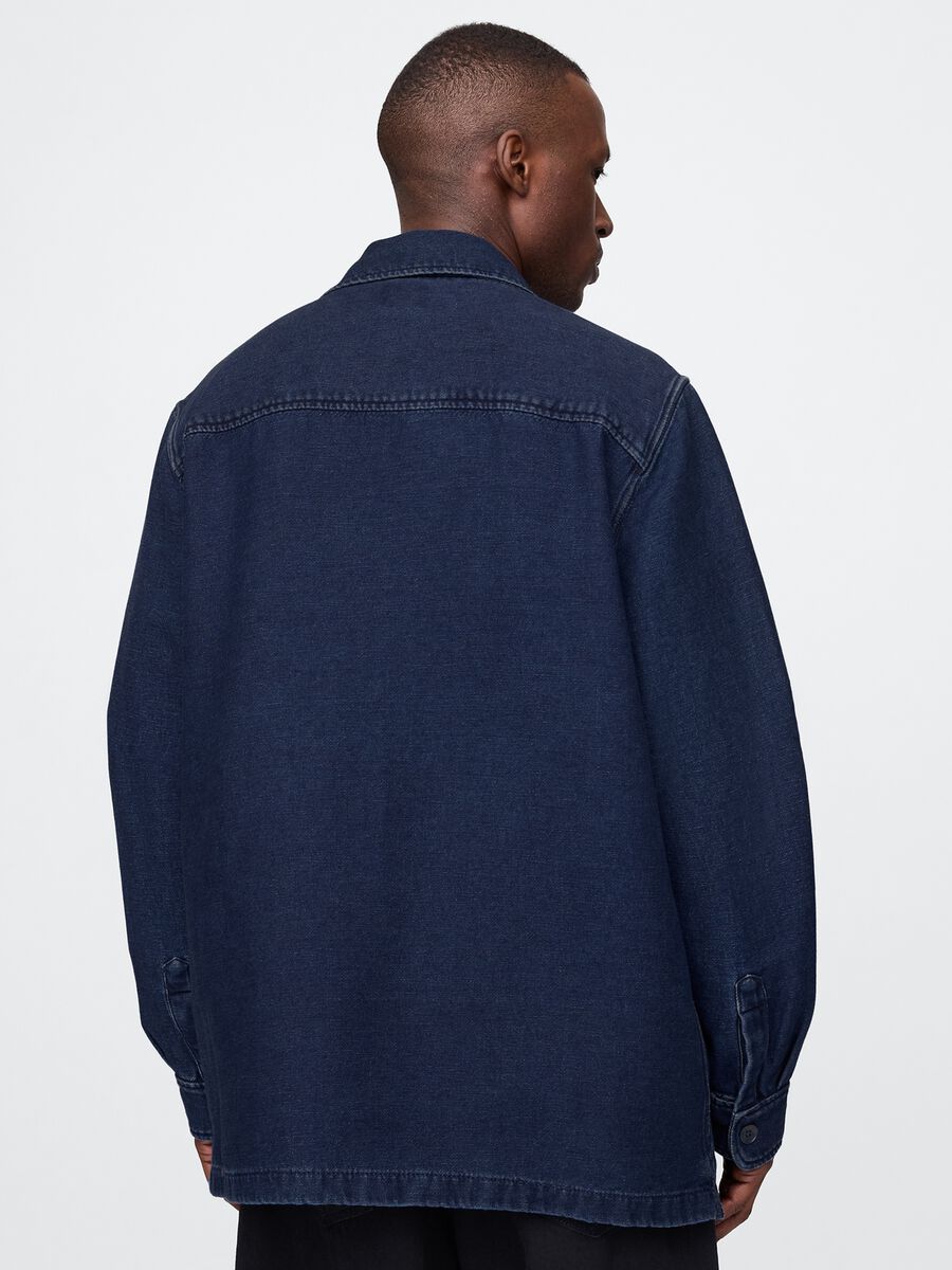Shacket oversize in denim Uomo_2