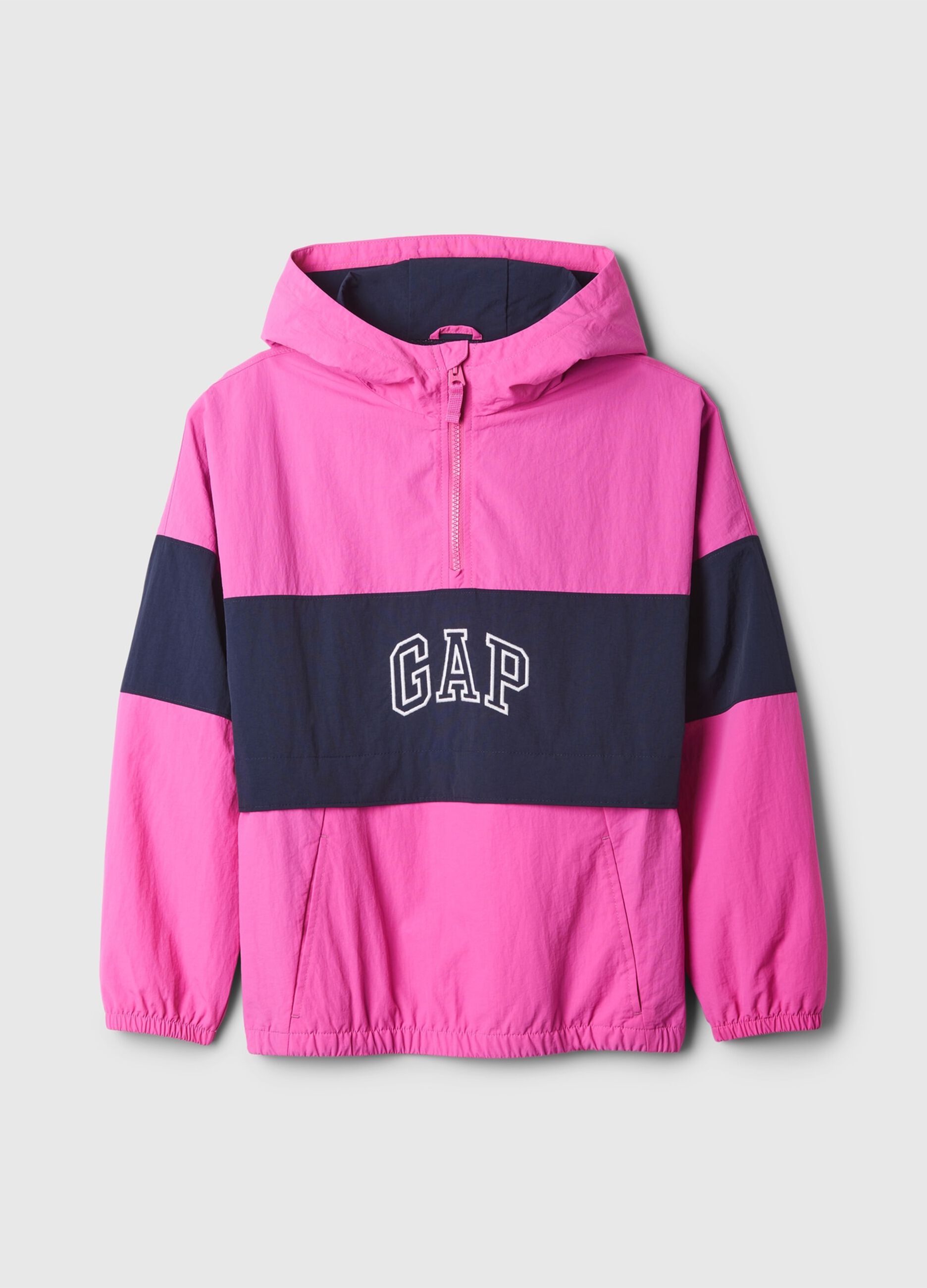Giacca corta in nylon half-zip_4