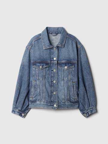 Giacca corta in denim acid wash_3