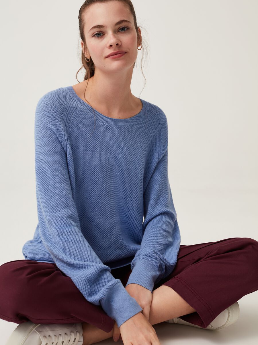 Pullover lungo con maniche raglan Donna_0