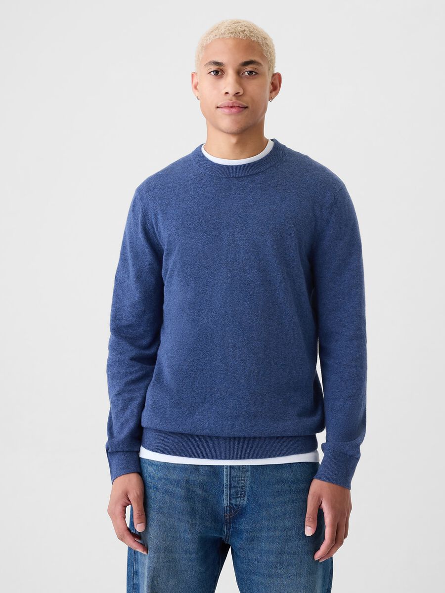Pullover mélange con scollo rotondo Uomo_0