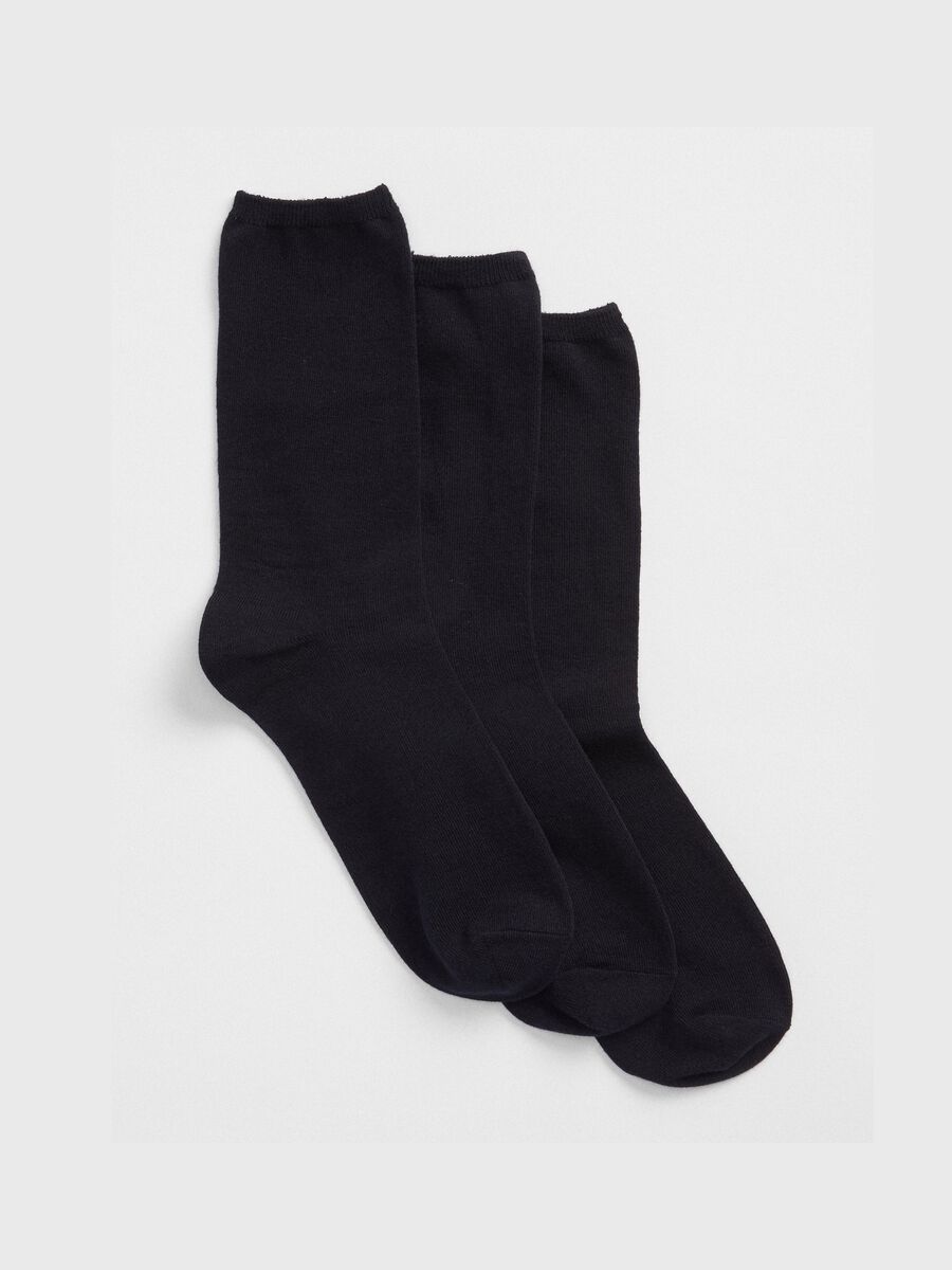 Three-pair pack of mid-length stretch socks Woman_0