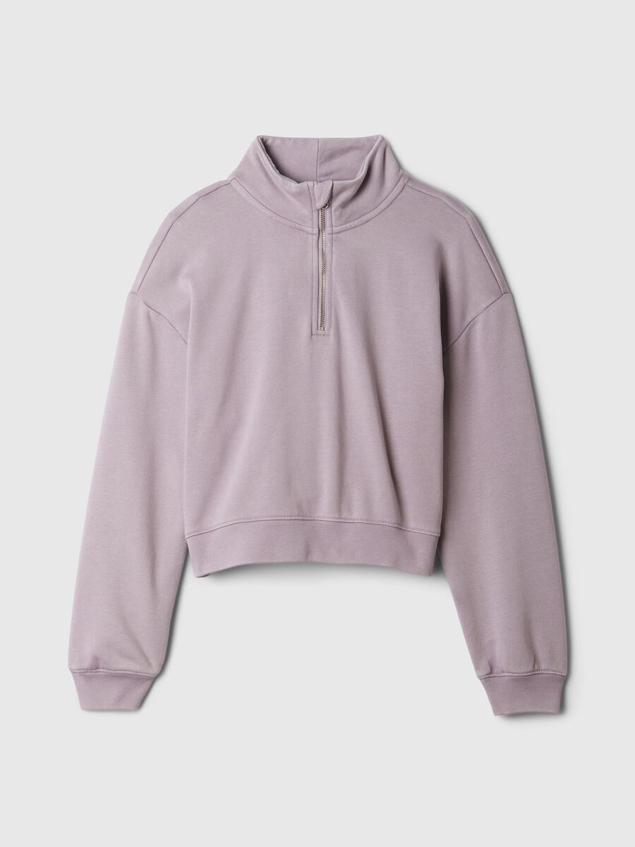 Felpa cropped half-zip Bambina_3