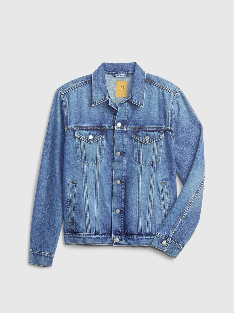 Giacca corta in denim acid wash Uomo_3