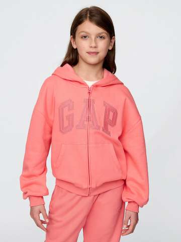 Felpa full zip rosa con logo_0