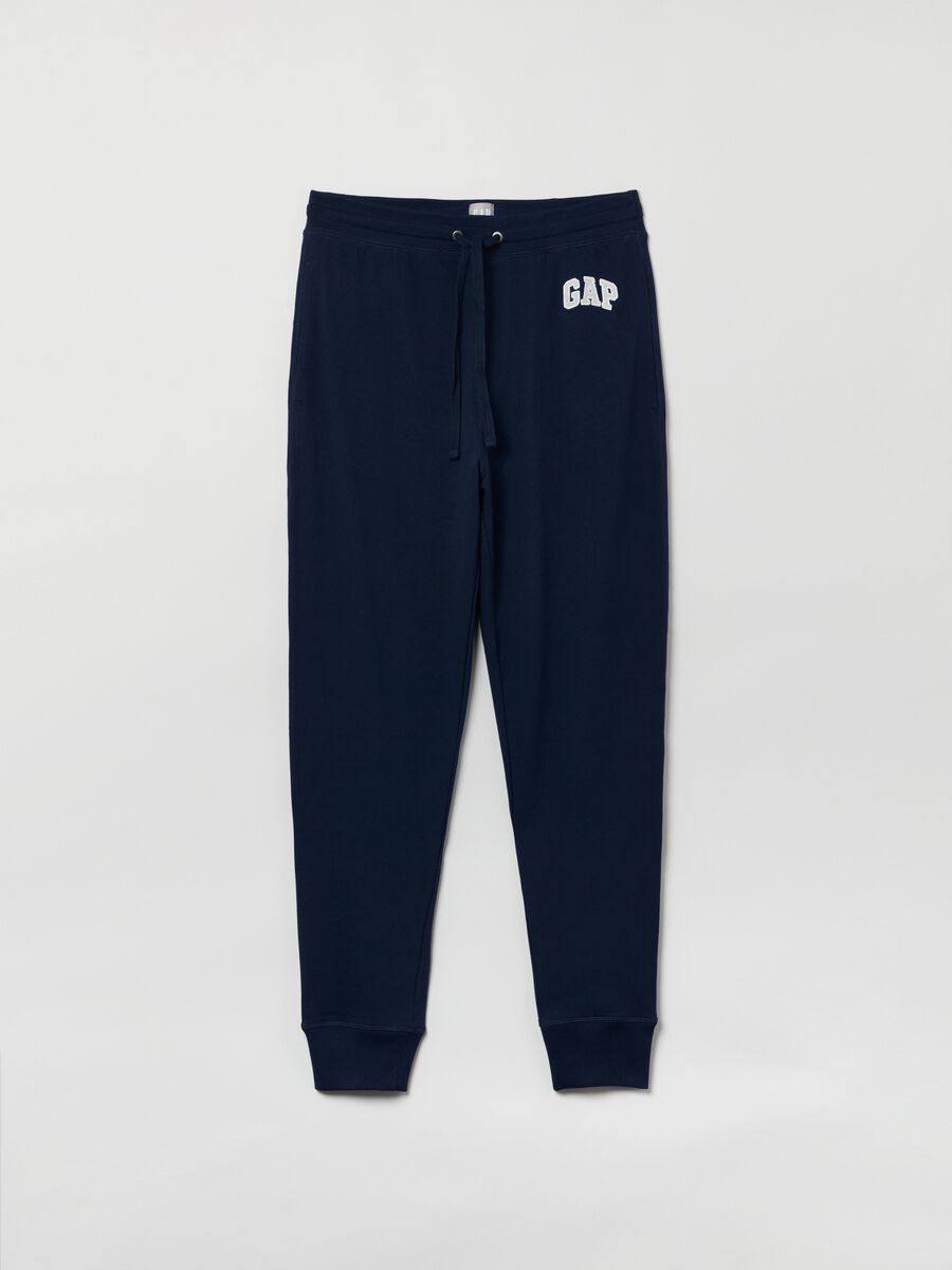 French terry joggers with embroidered logo Man_0