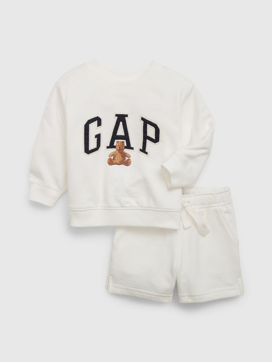 Jogging set with logo and bear patch Newborn_0