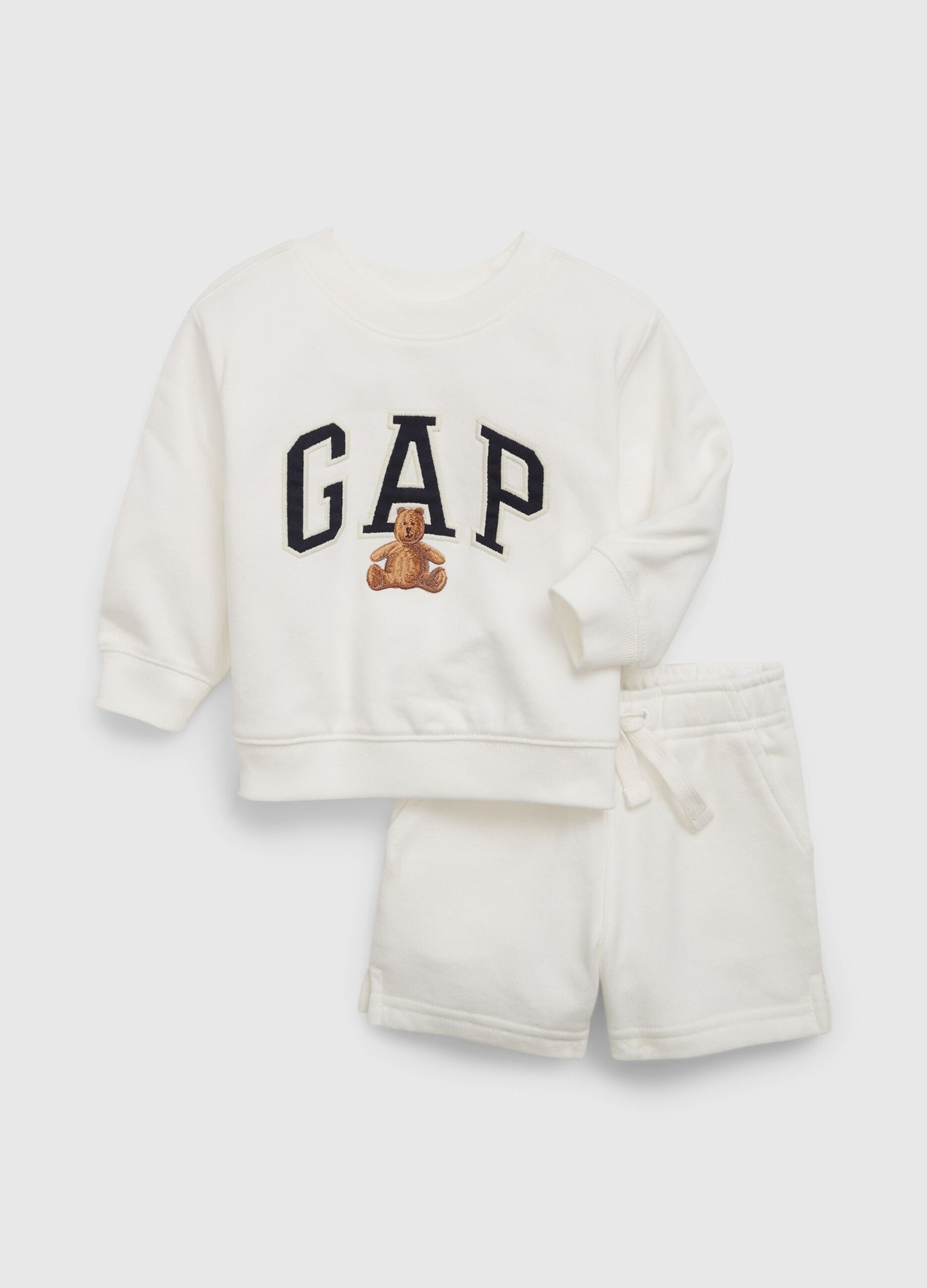 Jogging set with logo and bear patch
