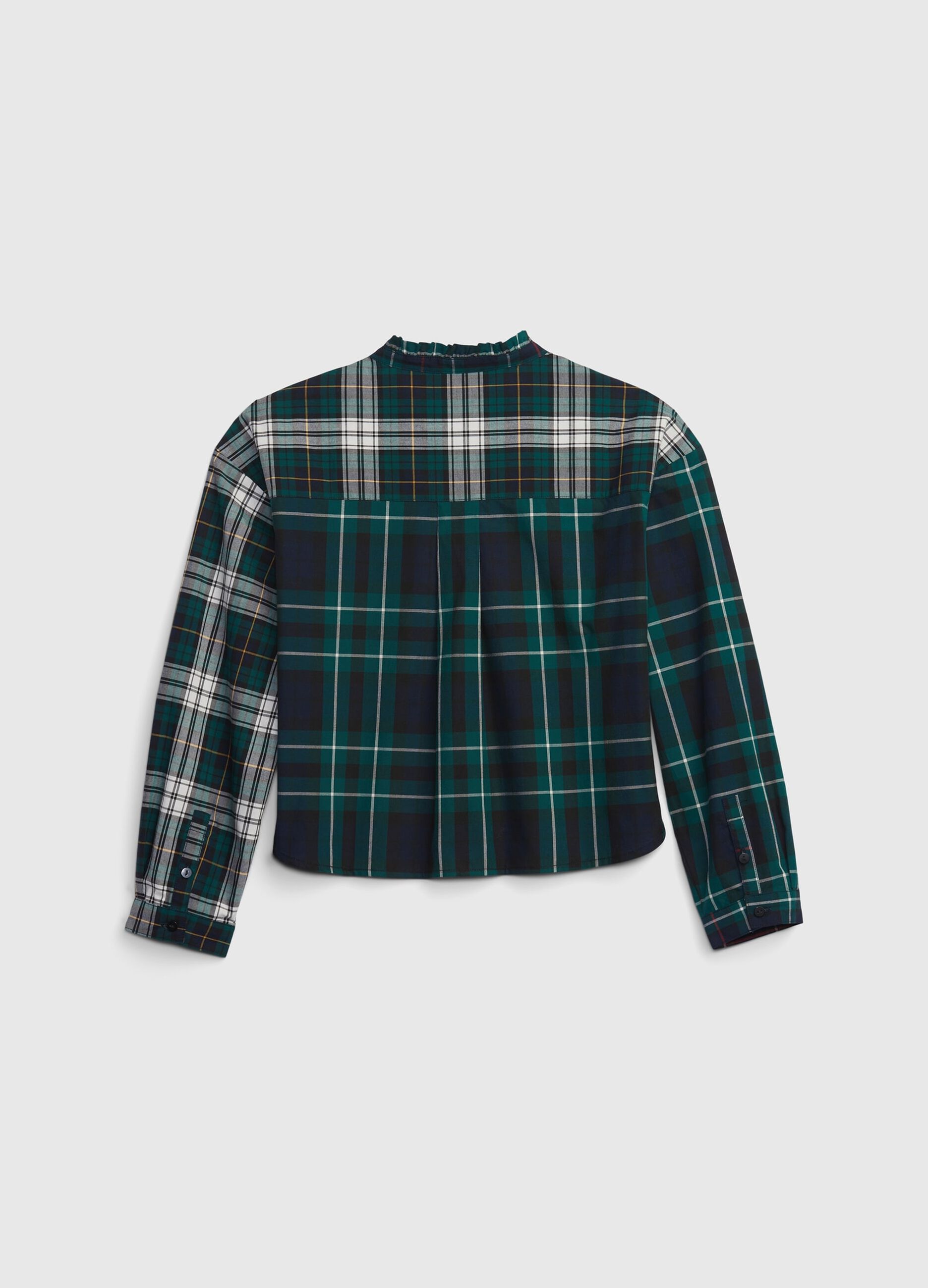 Cotton shirt with tartan pattern_1