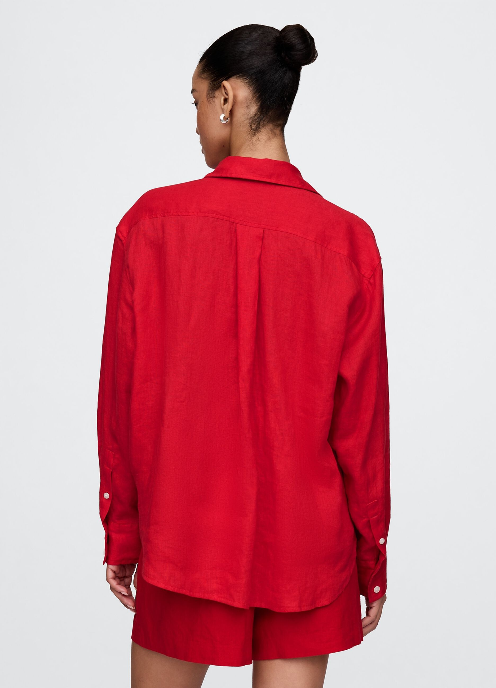 Camicia rossa in puro lino Gap_2