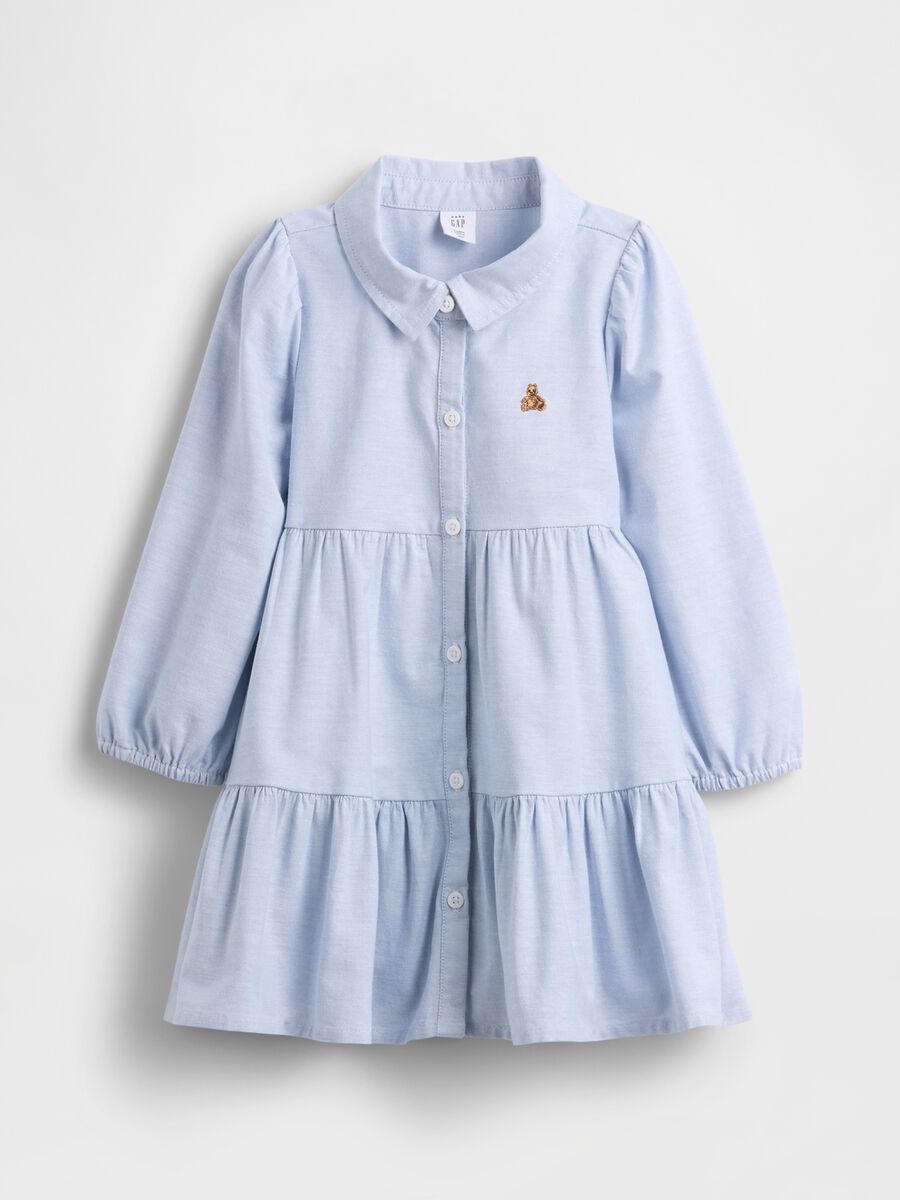 Vestito azzurro in cotone elasticizzato Bimba_1