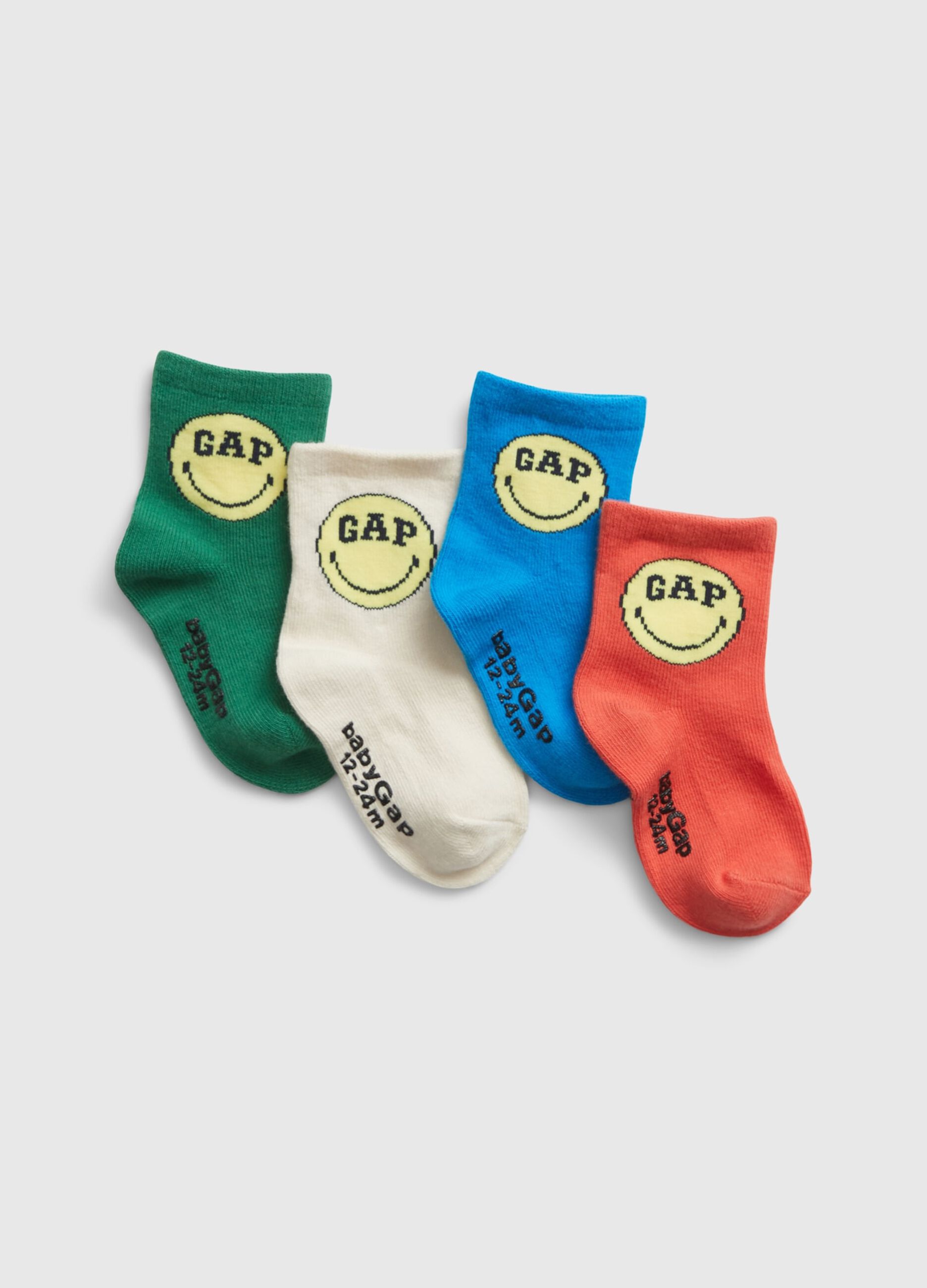 Smiley® set of four pairs of short socks