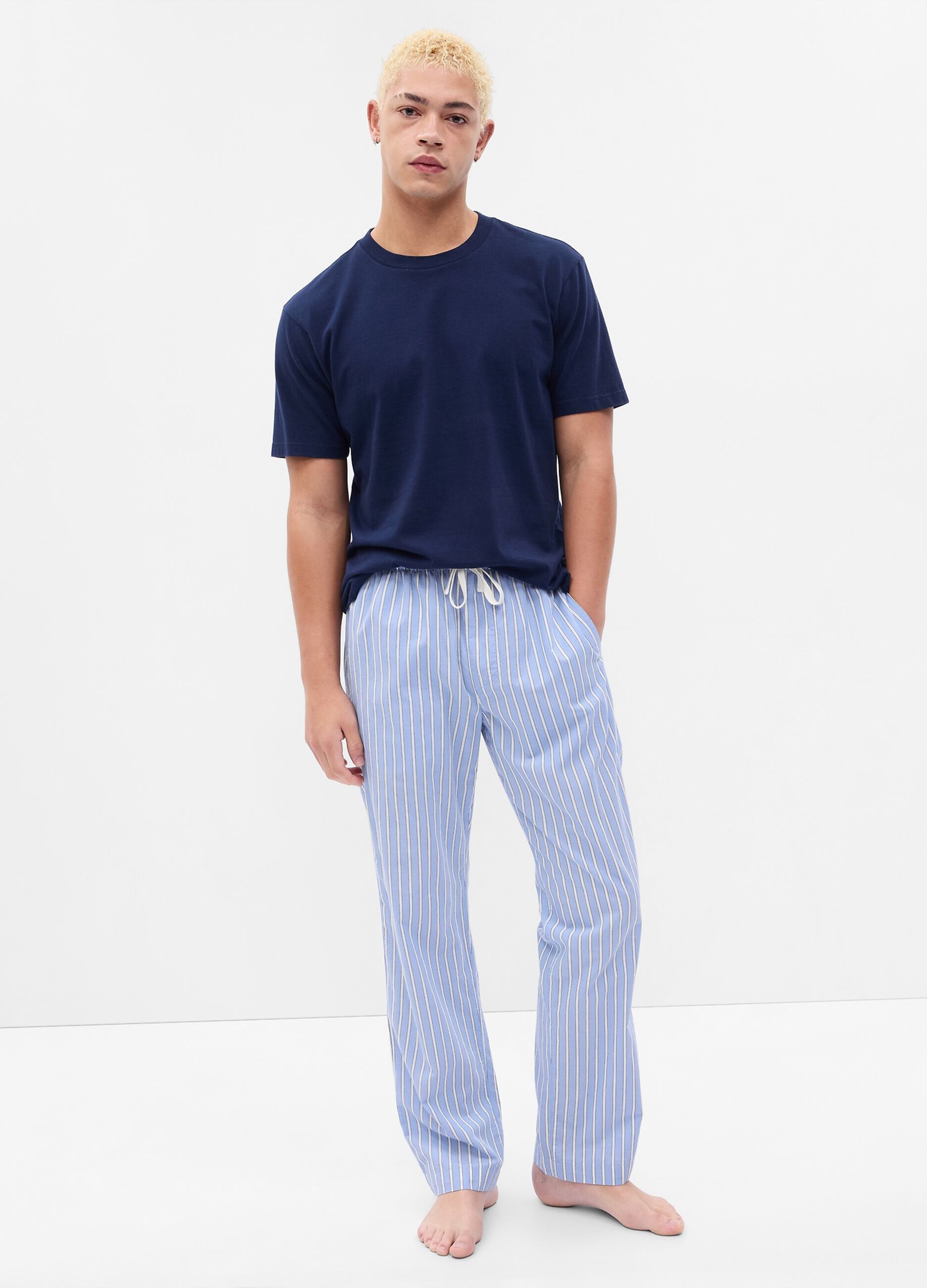 Long striped pyjama trousers