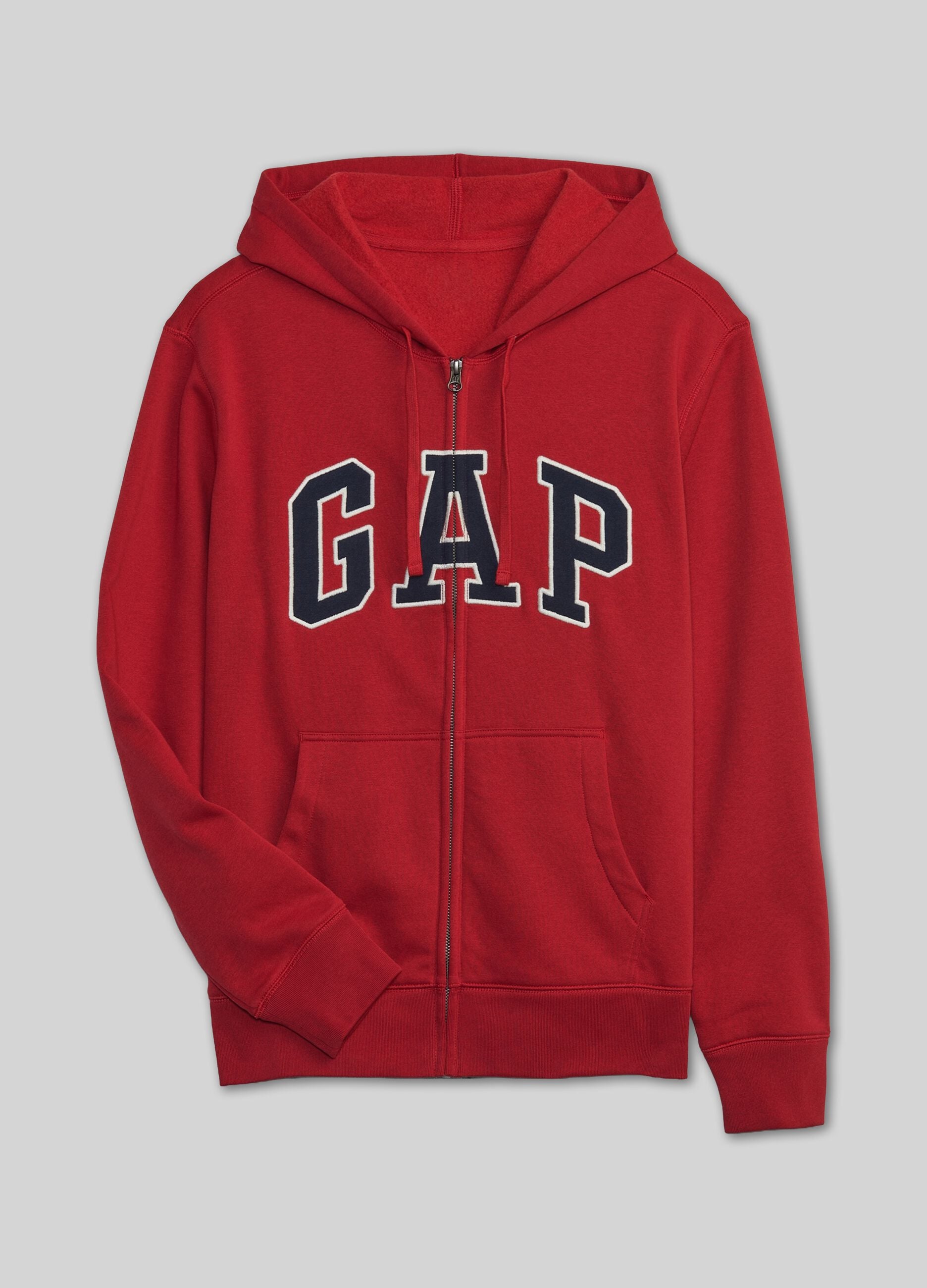 Felpa con logo GAP, cappuccio e zip in misto cotone