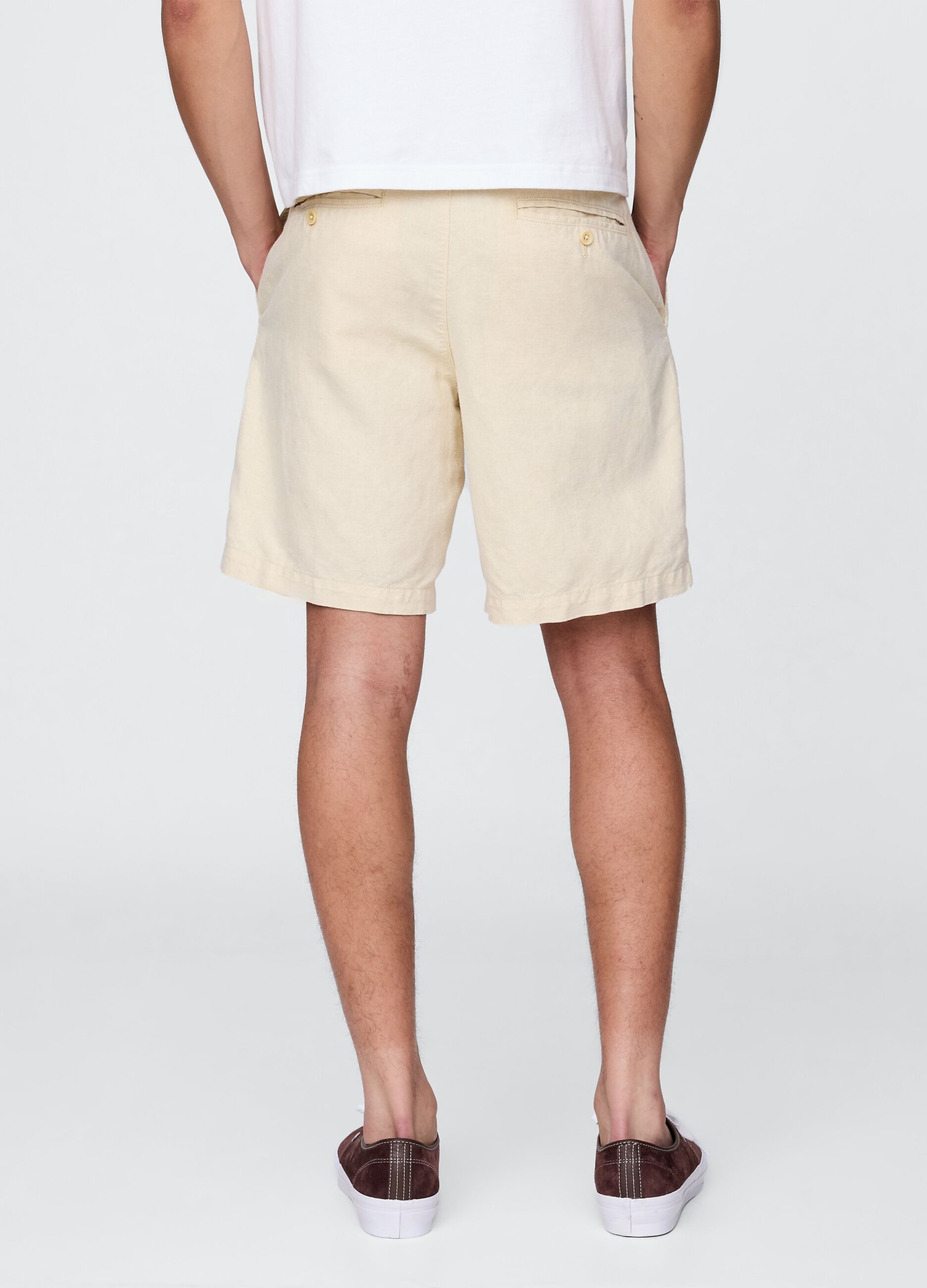 Shorts beige in misto lino e cotone Gap_2