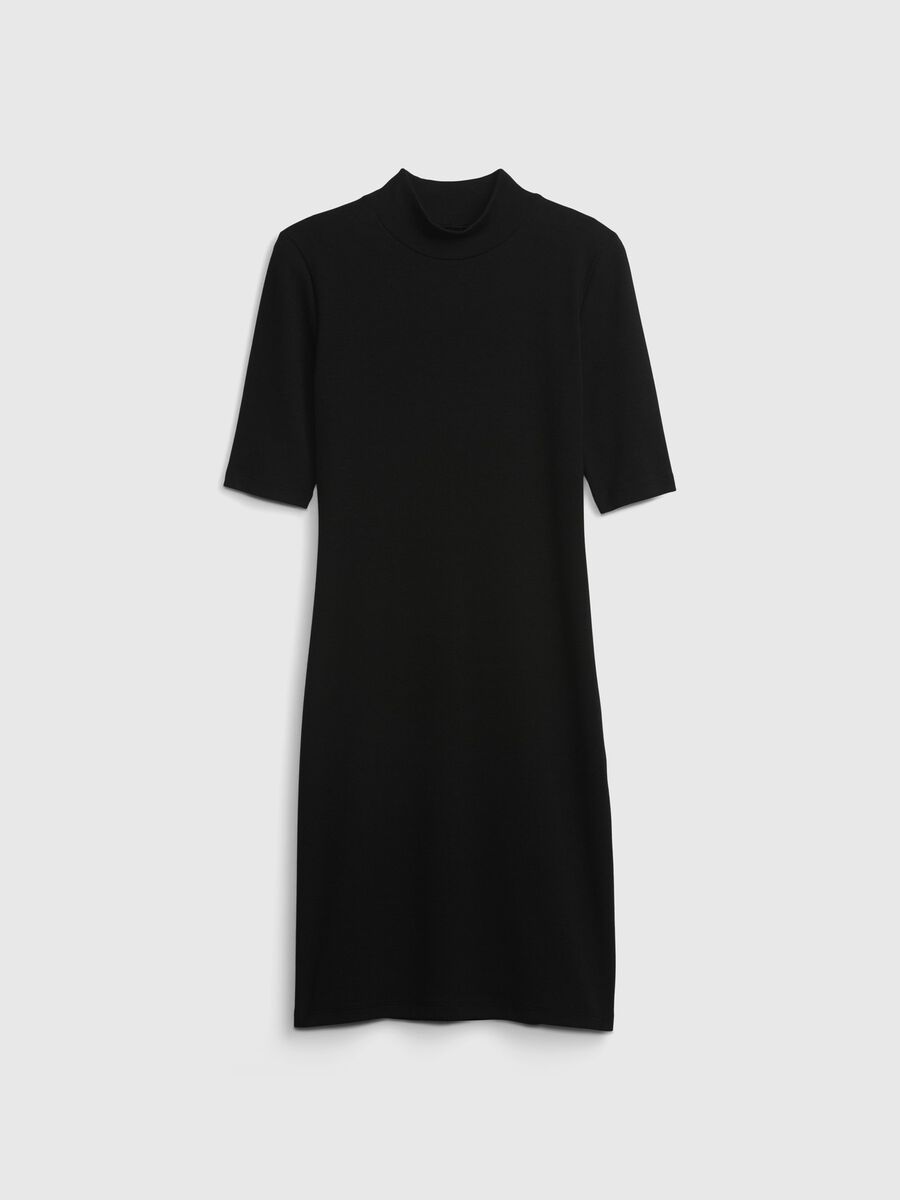 Abito corto mock neck con dettaglio cut out Donna_5