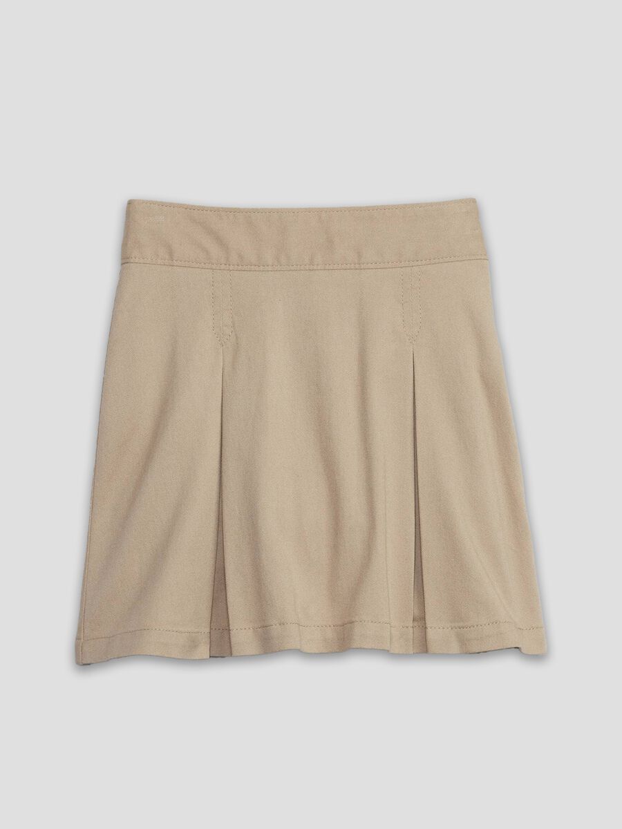 Stretch cotton skirt with darts Girl_0