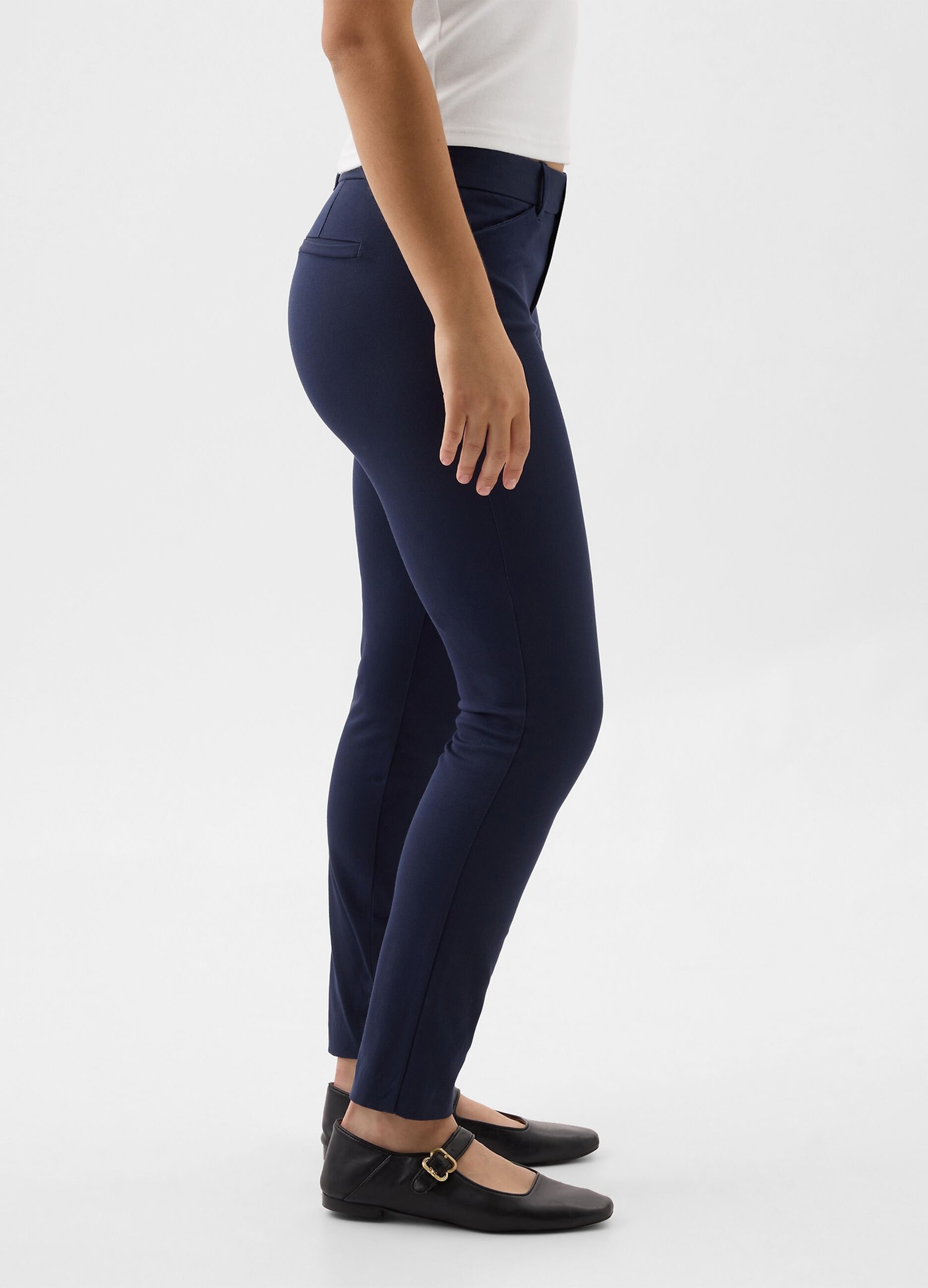 Pantalone a sigaretta in cotone stretch_3