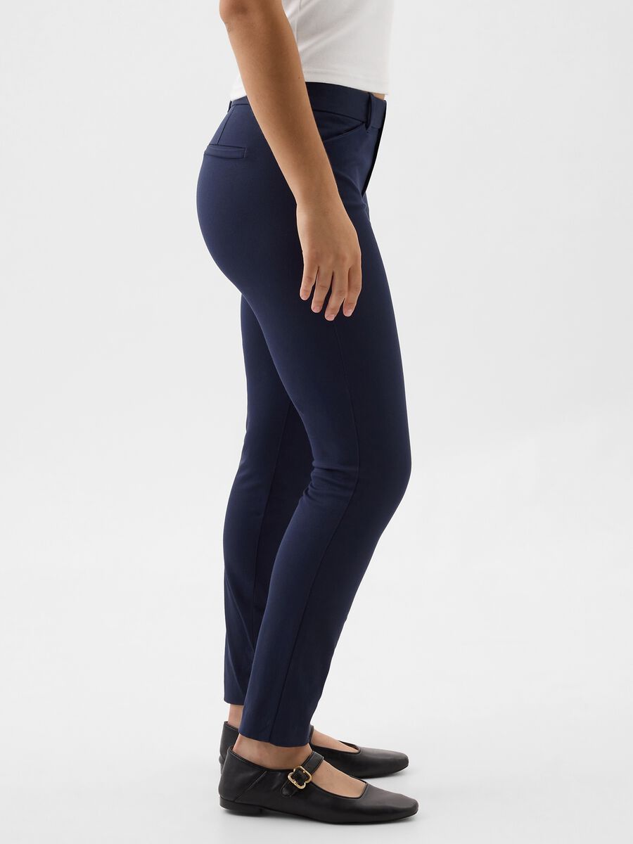 Cigarette trousers in stretch cotton Woman_3