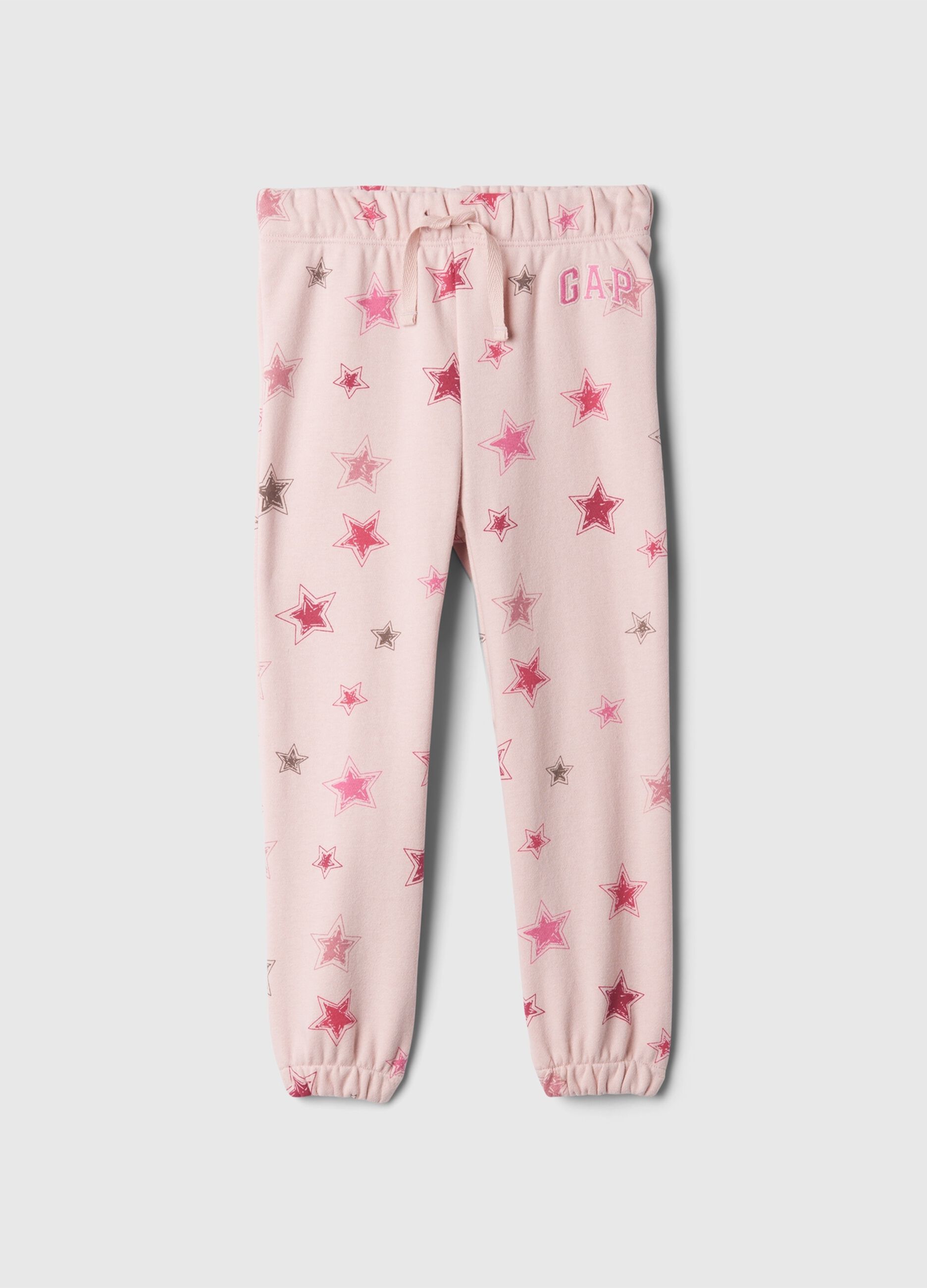 Joggers con coulisse e stampa stelle 