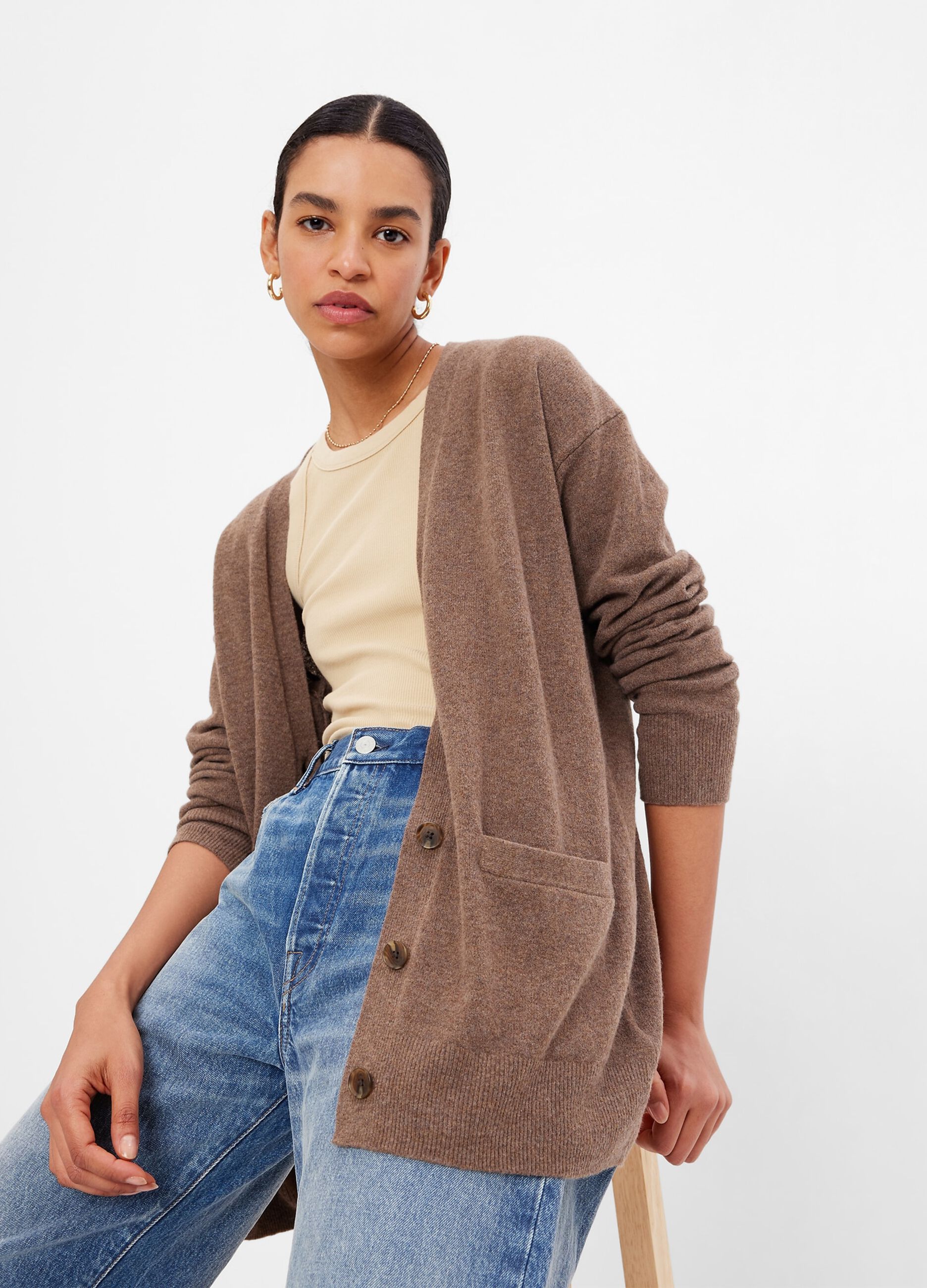 Cardigan oversize con tasche