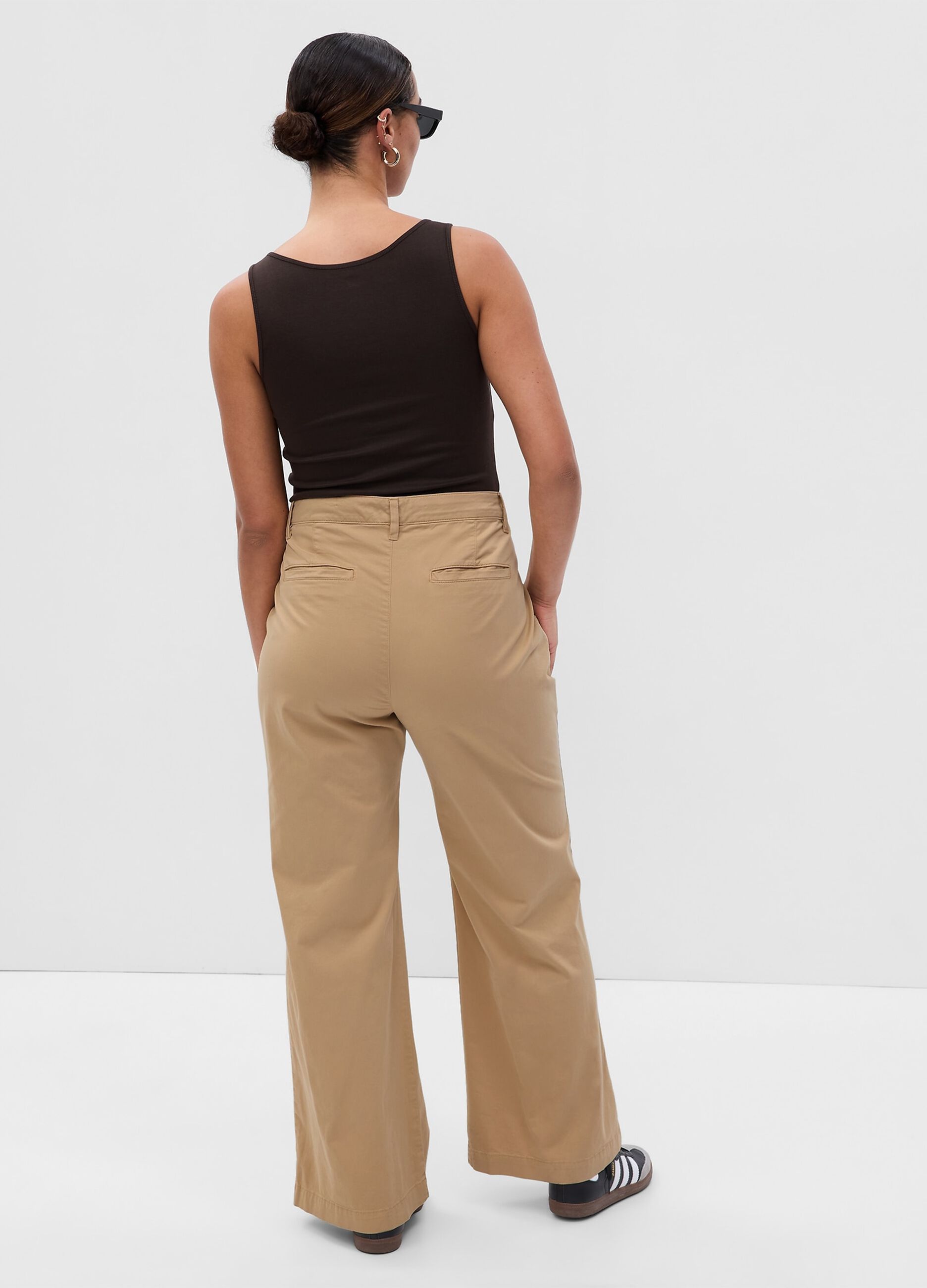 Flare-fit, stretch cotton trousers_4