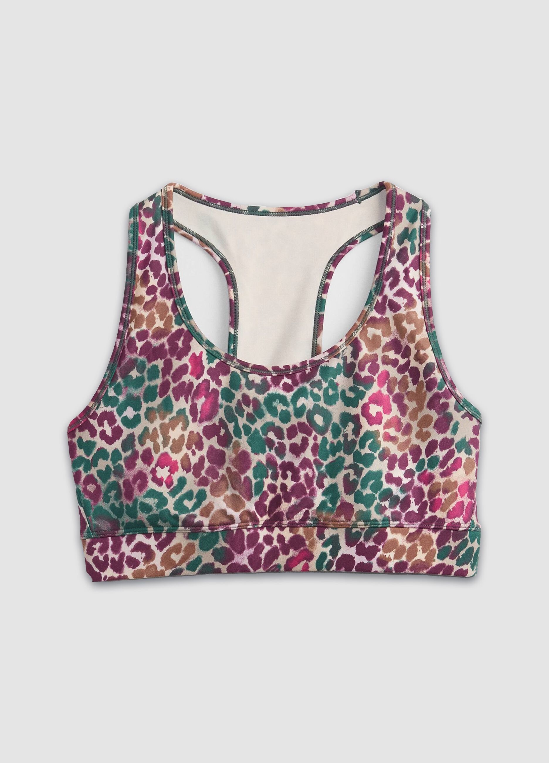 Reggiseno sportivo con stampa animalier_2