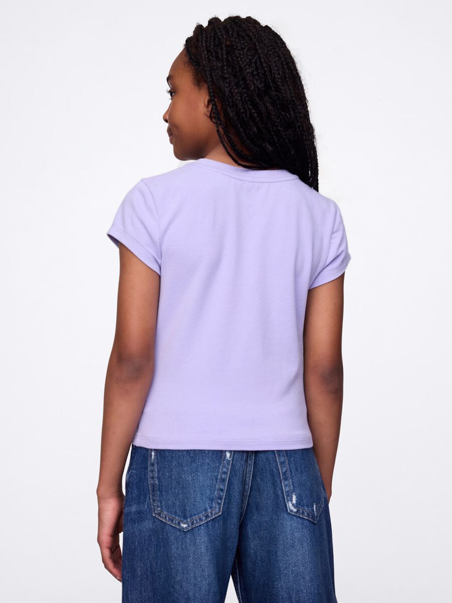 GAP Kids Lavender Stretch Cotton Short Sleeve T-shirt Girl_1