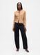 Cardigan beige in misto cotone_0