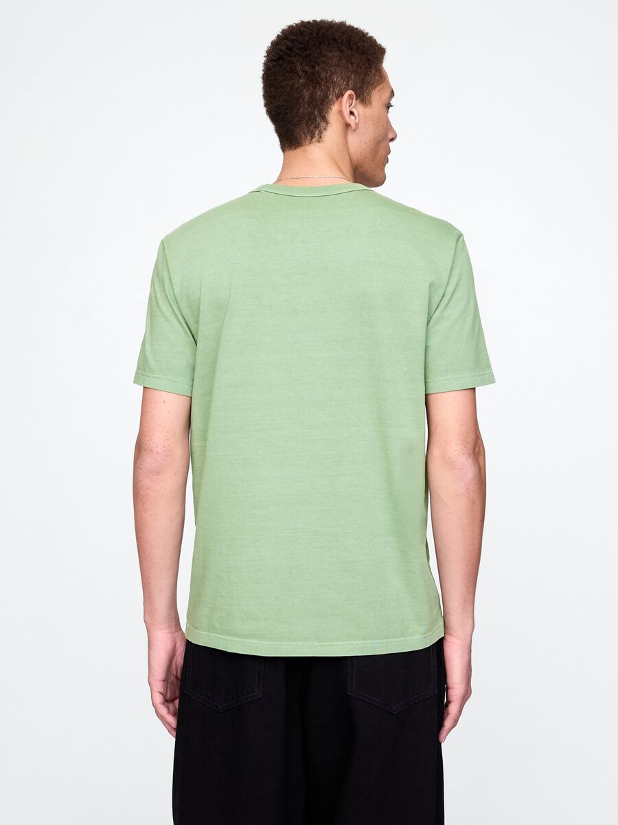 Gap Green Short Sleeve Cotton T-Shirt Man_2
