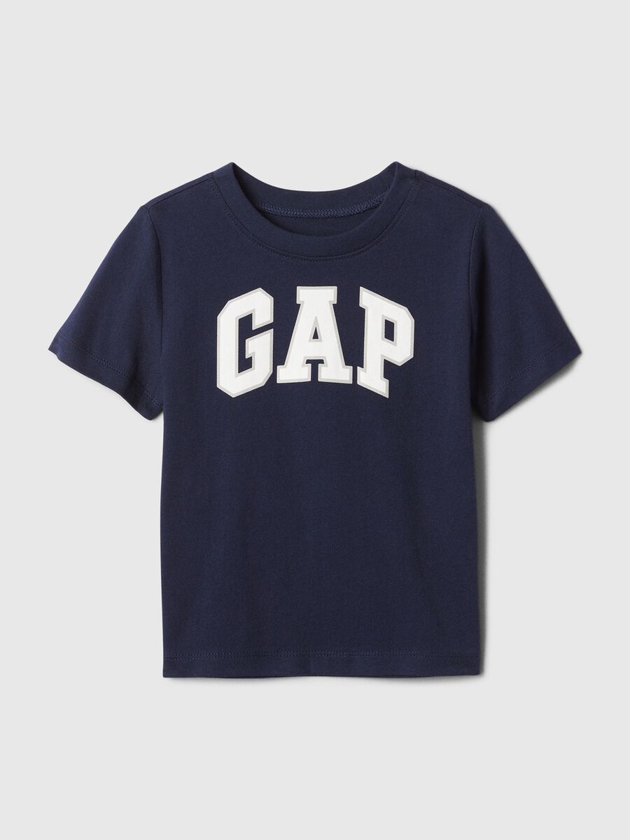 Blue Short Sleeve T-shirt with GAP Logo Baby Boy_0