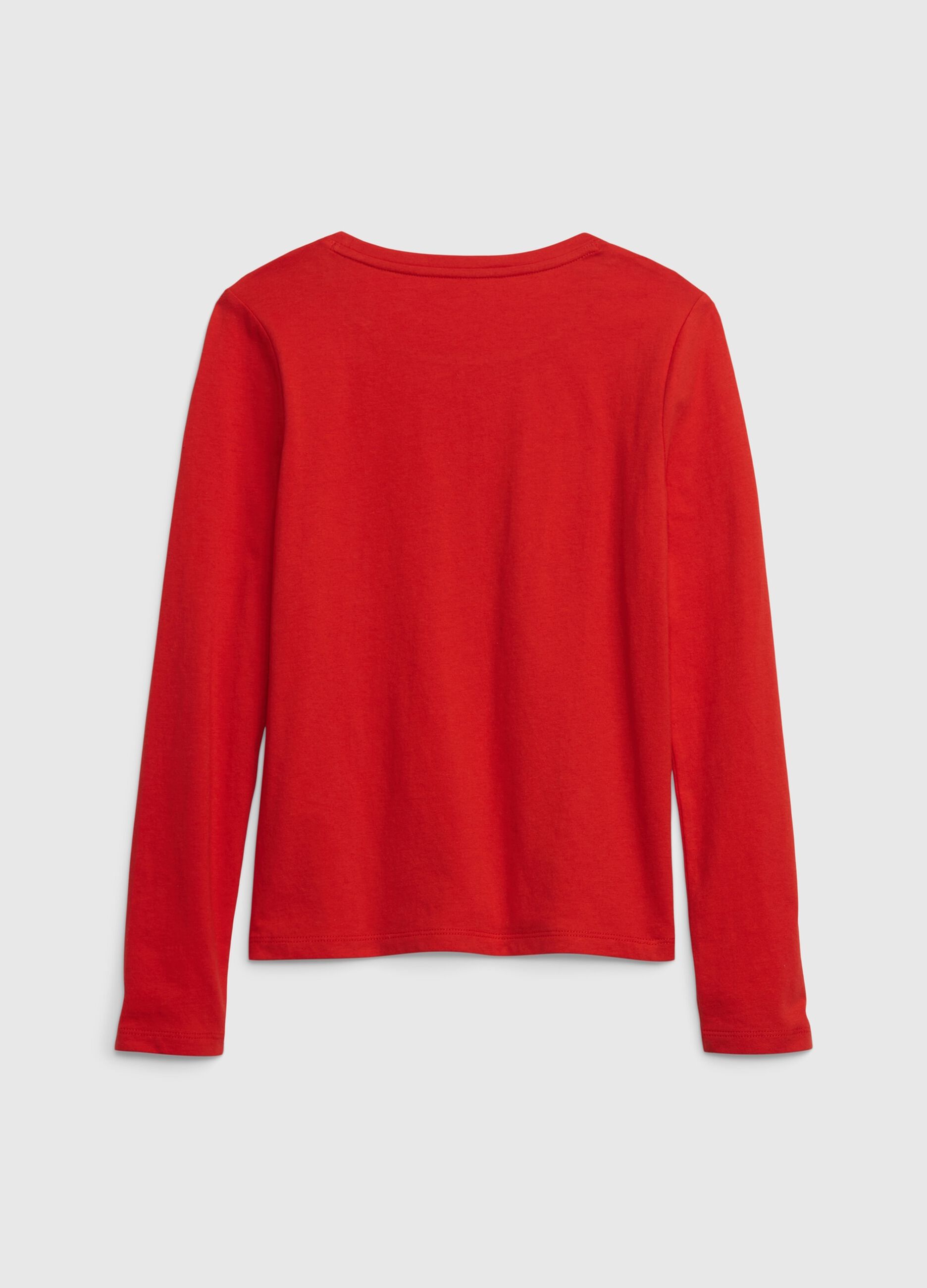 T-shirt a maniche lunghe con stampa logo_1