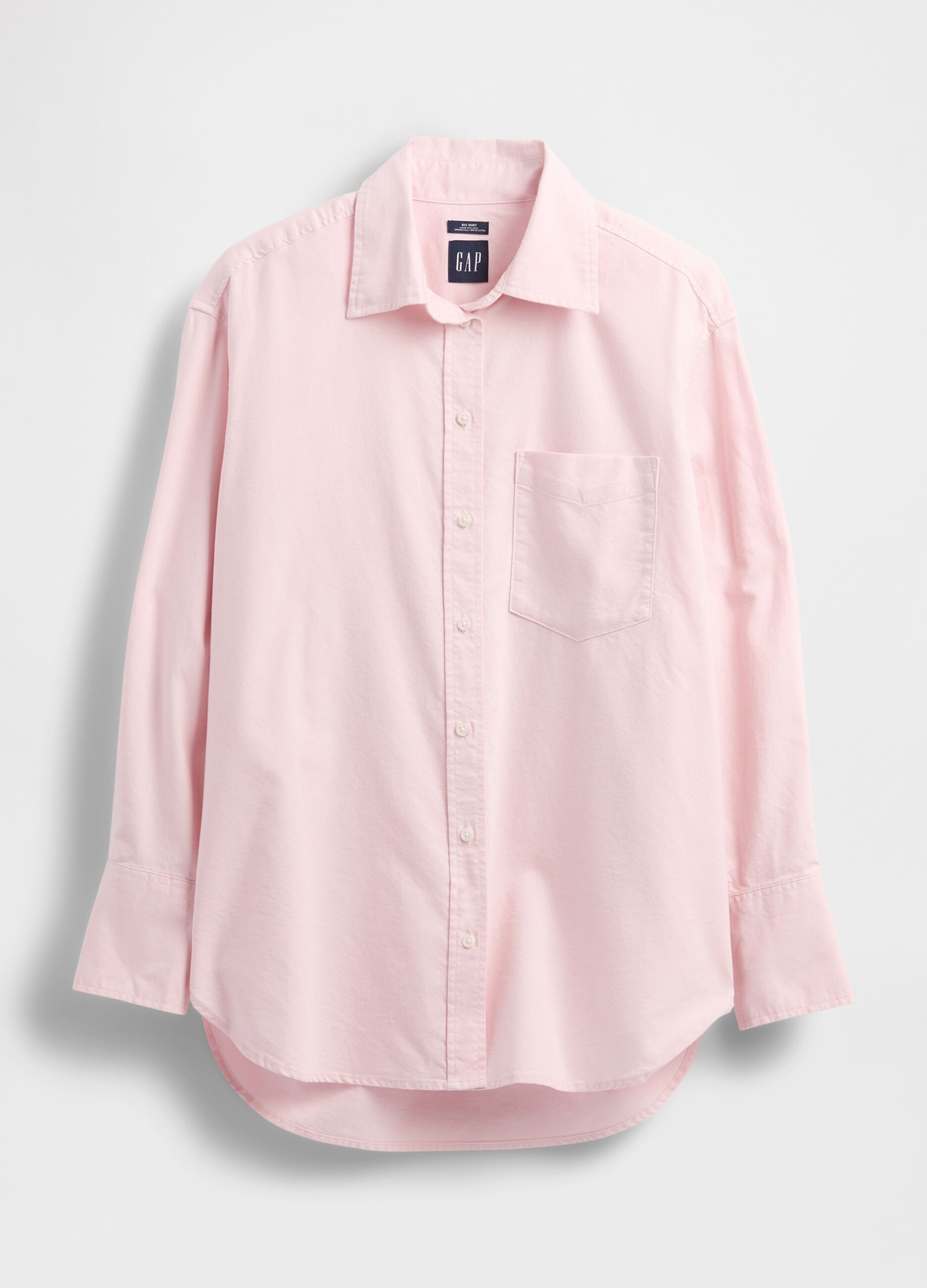 Pink Long Sleeve Cotton Shirt