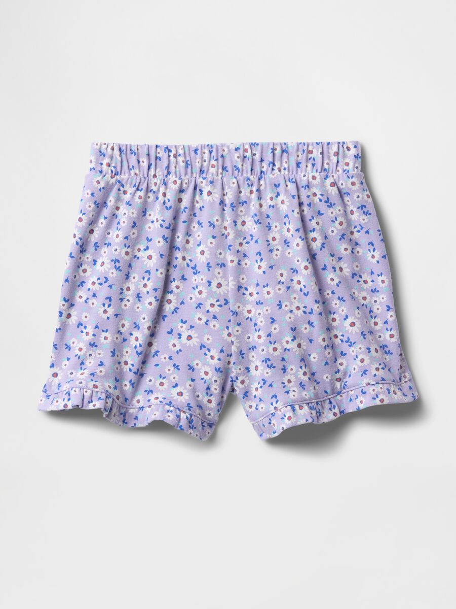 Pantaloncini viola a fiori primavera estate 2025 Baby Girl_1