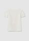 T-shirt da bambina in puro cotone bianca_1