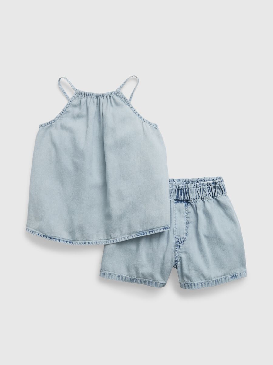 Tank top and denim shorts set Toddler Girl_0
