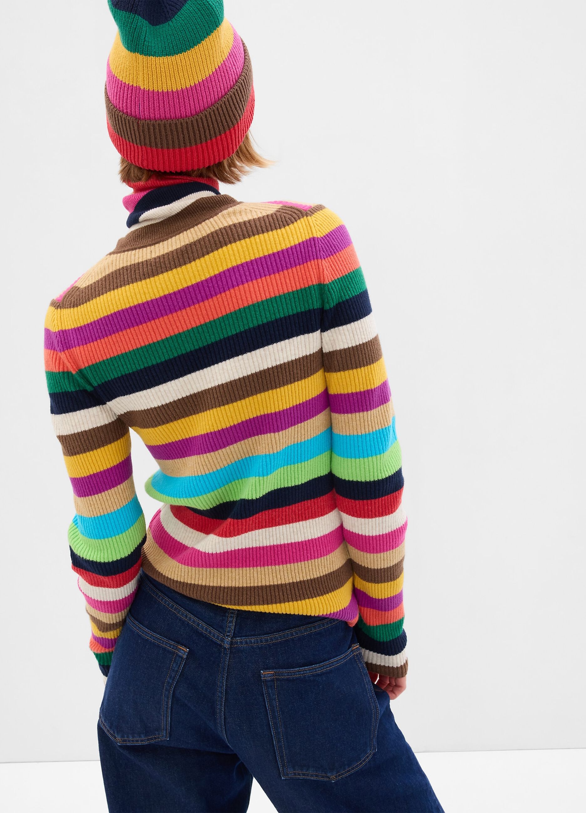 Happy Stripe patterned turtleneck_1