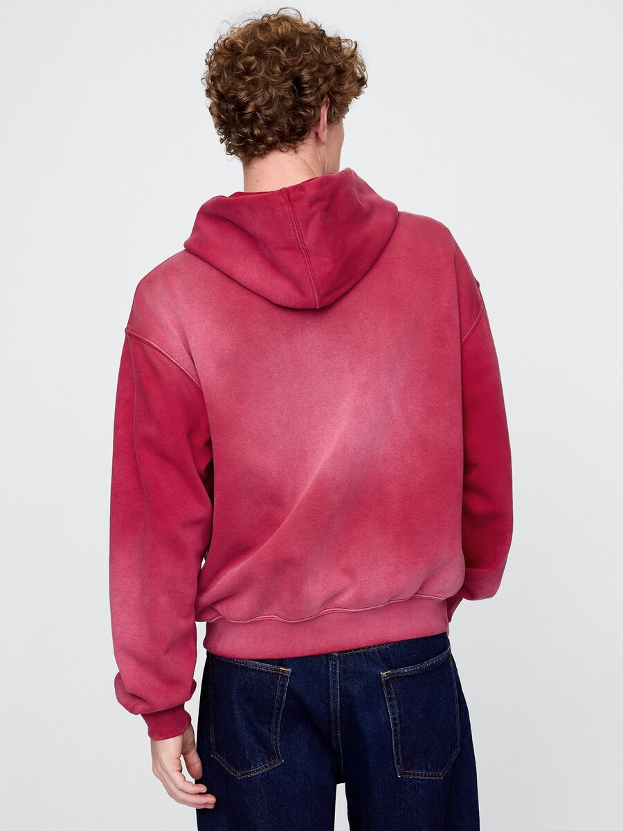 Felpa con cappuccio rossa Gap Unisex_3